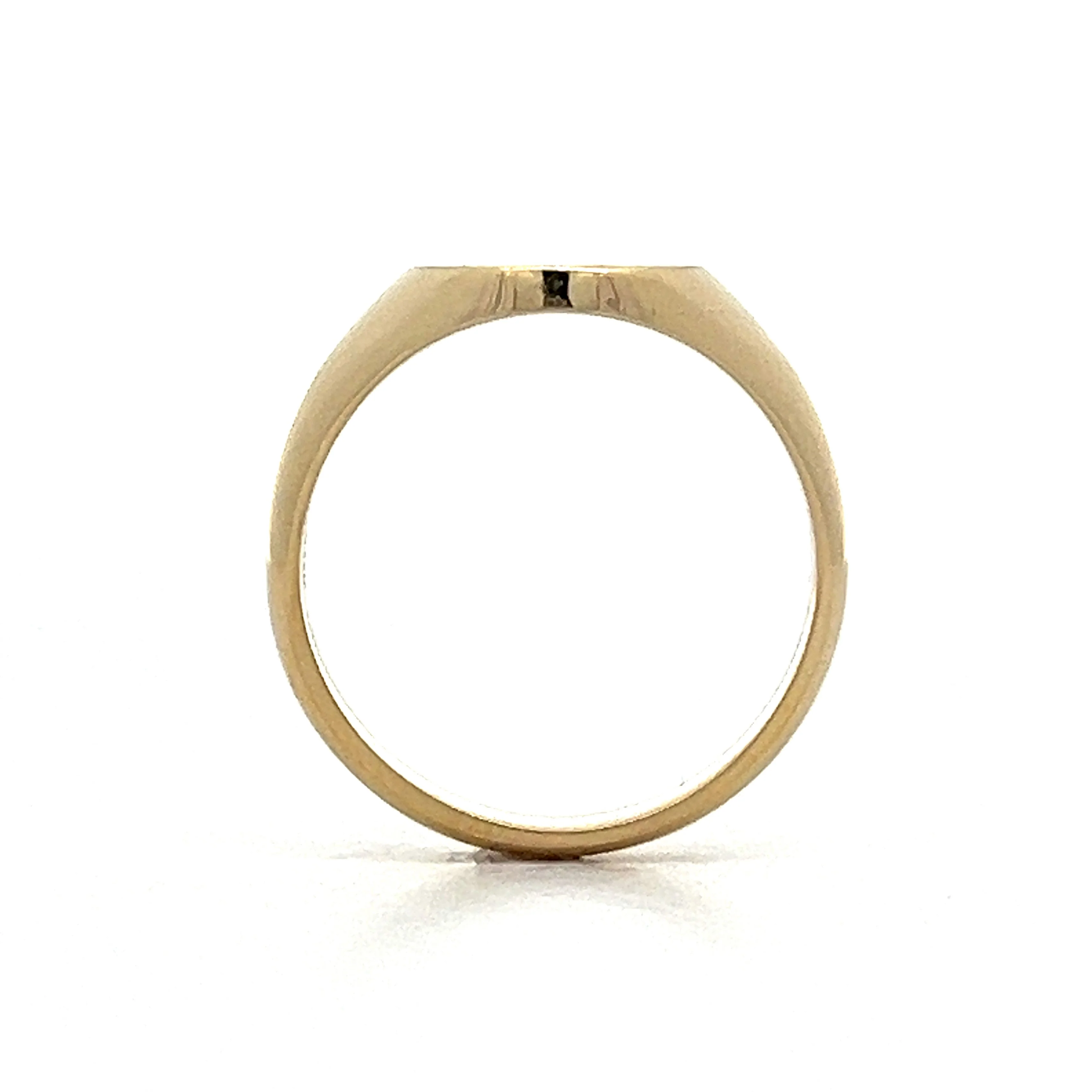 Oval Signet Ring with Brush Finish - Image 4