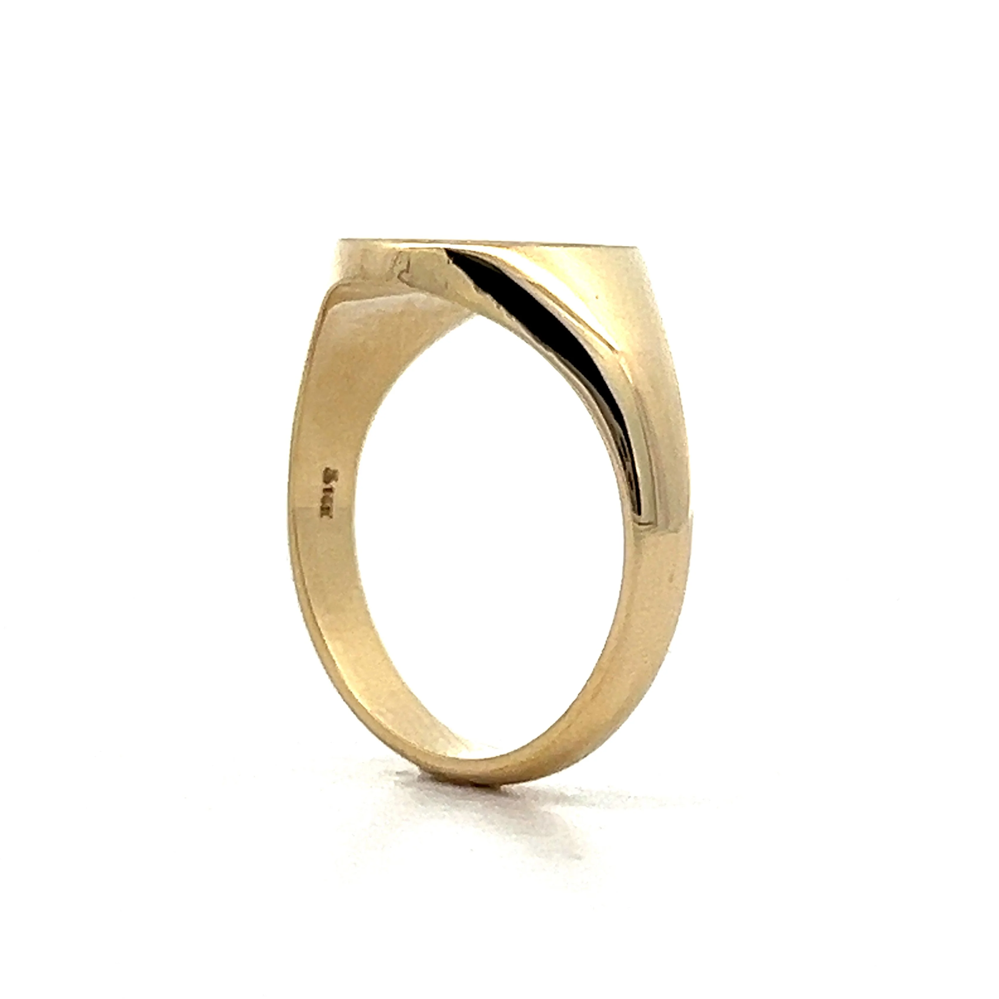 Oval Signet Ring with Brush Finish - Image 5