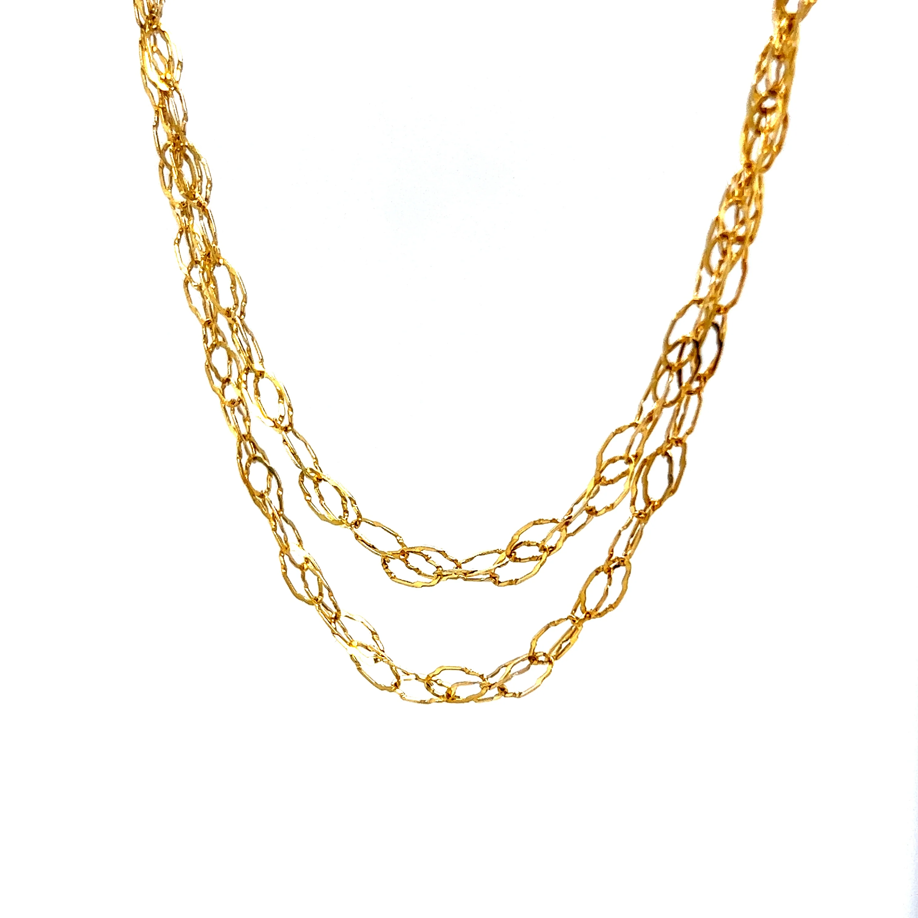 35" Chain Link Necklace in 14k Yellow Gold - Image 3