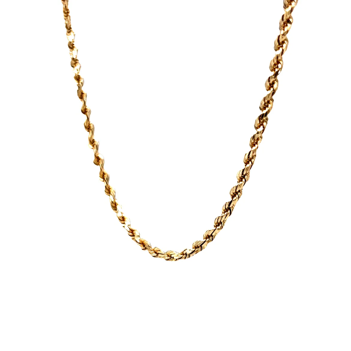 24" Rope Chain Necklace in 14k Yellow Gold - Image 2