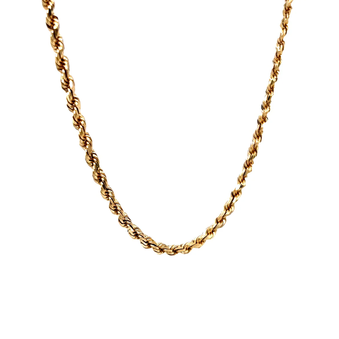 24" Rope Chain Necklace in 14k Yellow Gold - Image 3