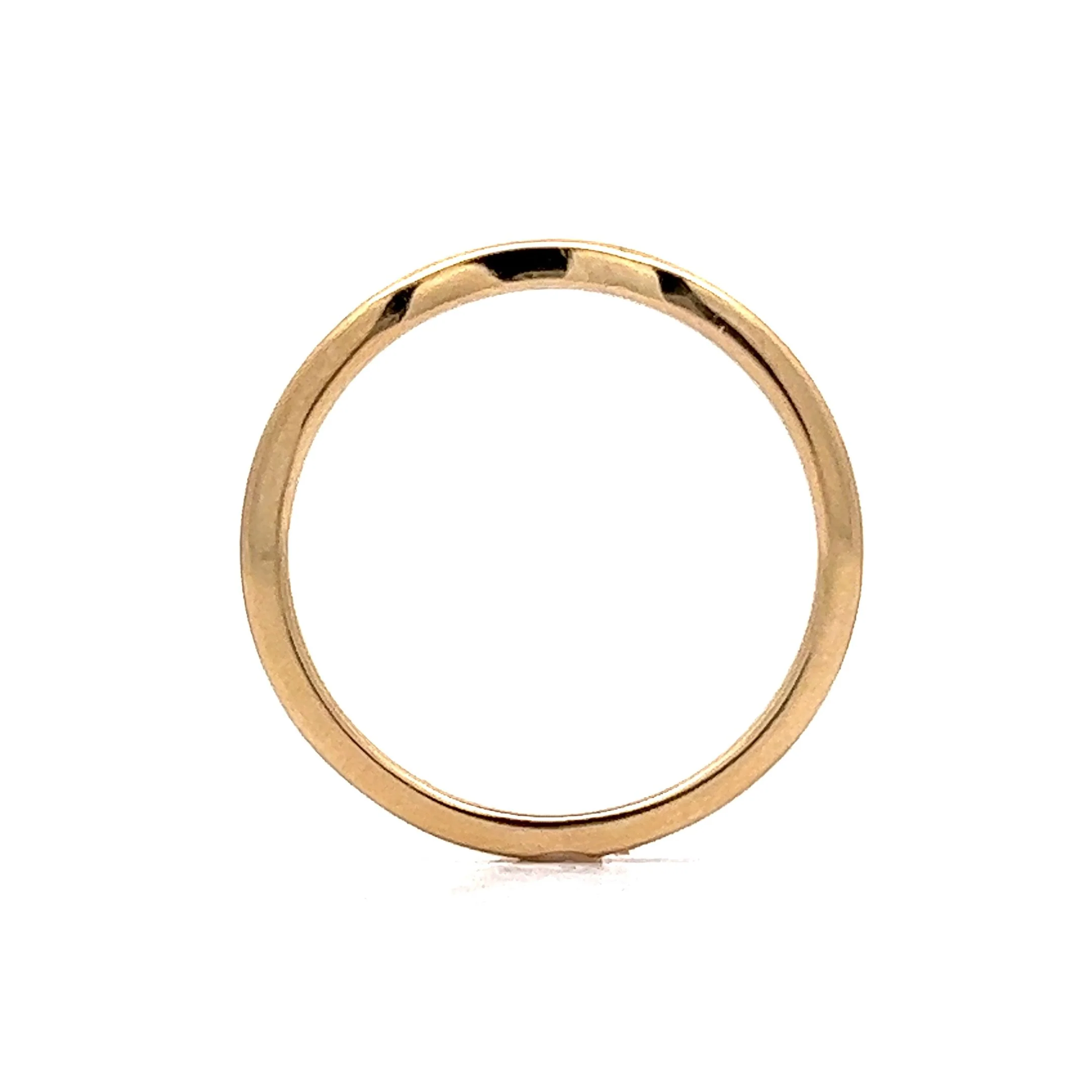 Simple Contoured Wedding Band in 14k Yellow Gold - Image 4