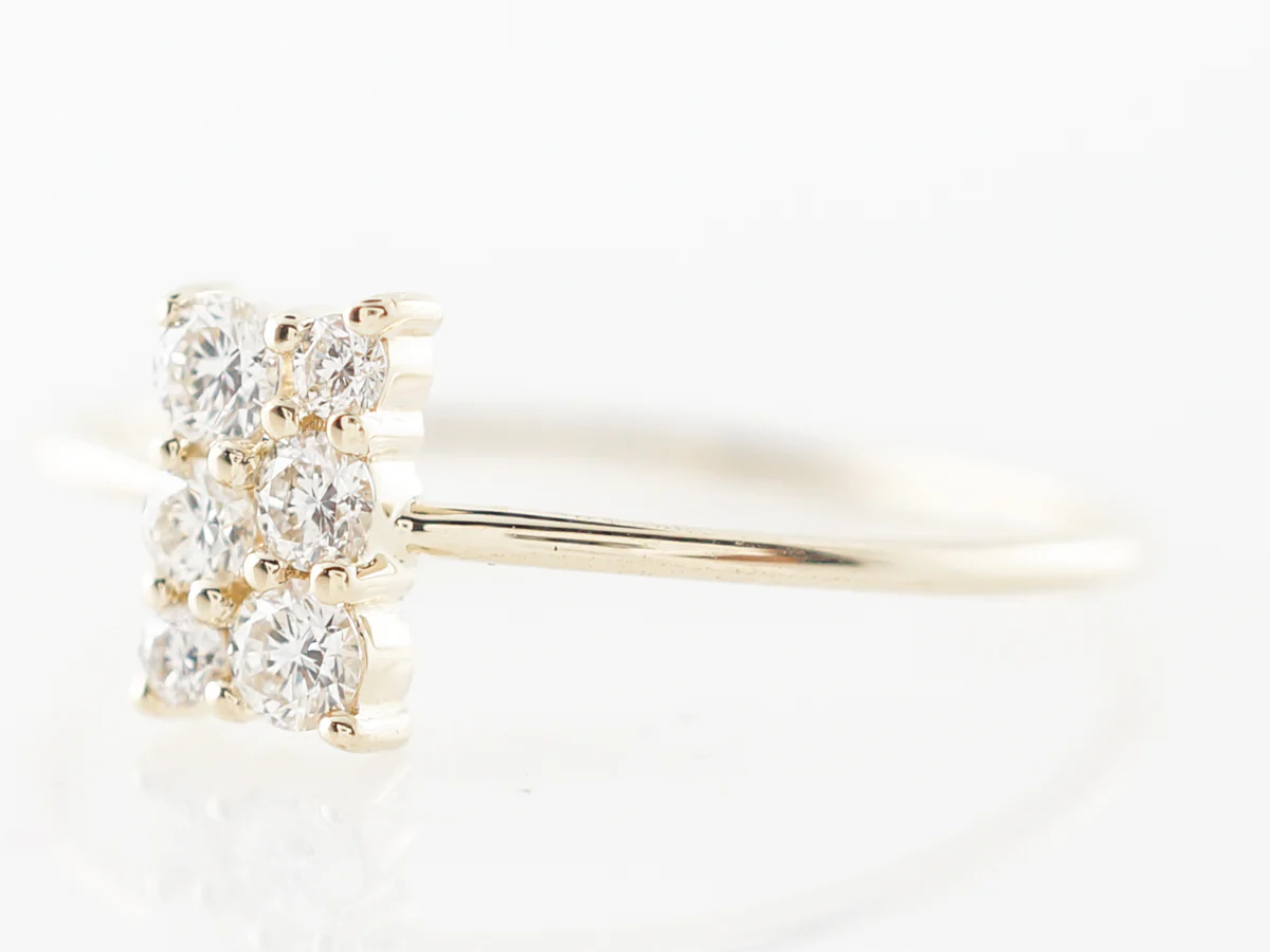 Yellow Gold Diamond Cluster Ring in 14k - Image 2
