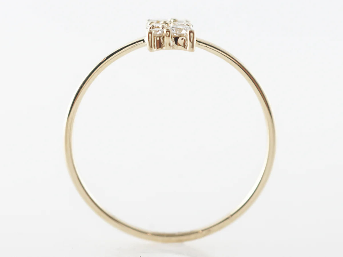 Yellow Gold Diamond Cluster Ring in 14k - Image 4