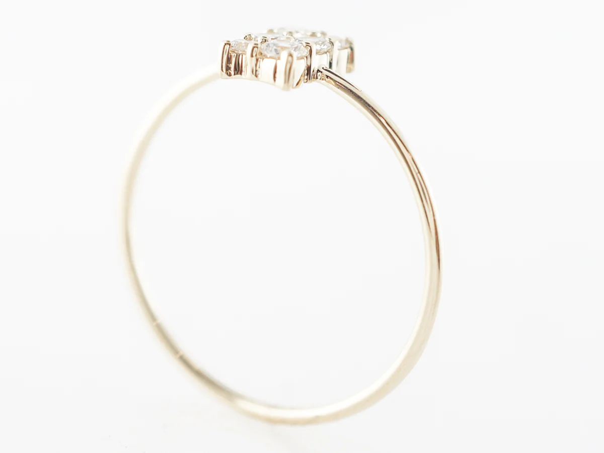 Yellow Gold Diamond Cluster Ring in 14k - Image 5