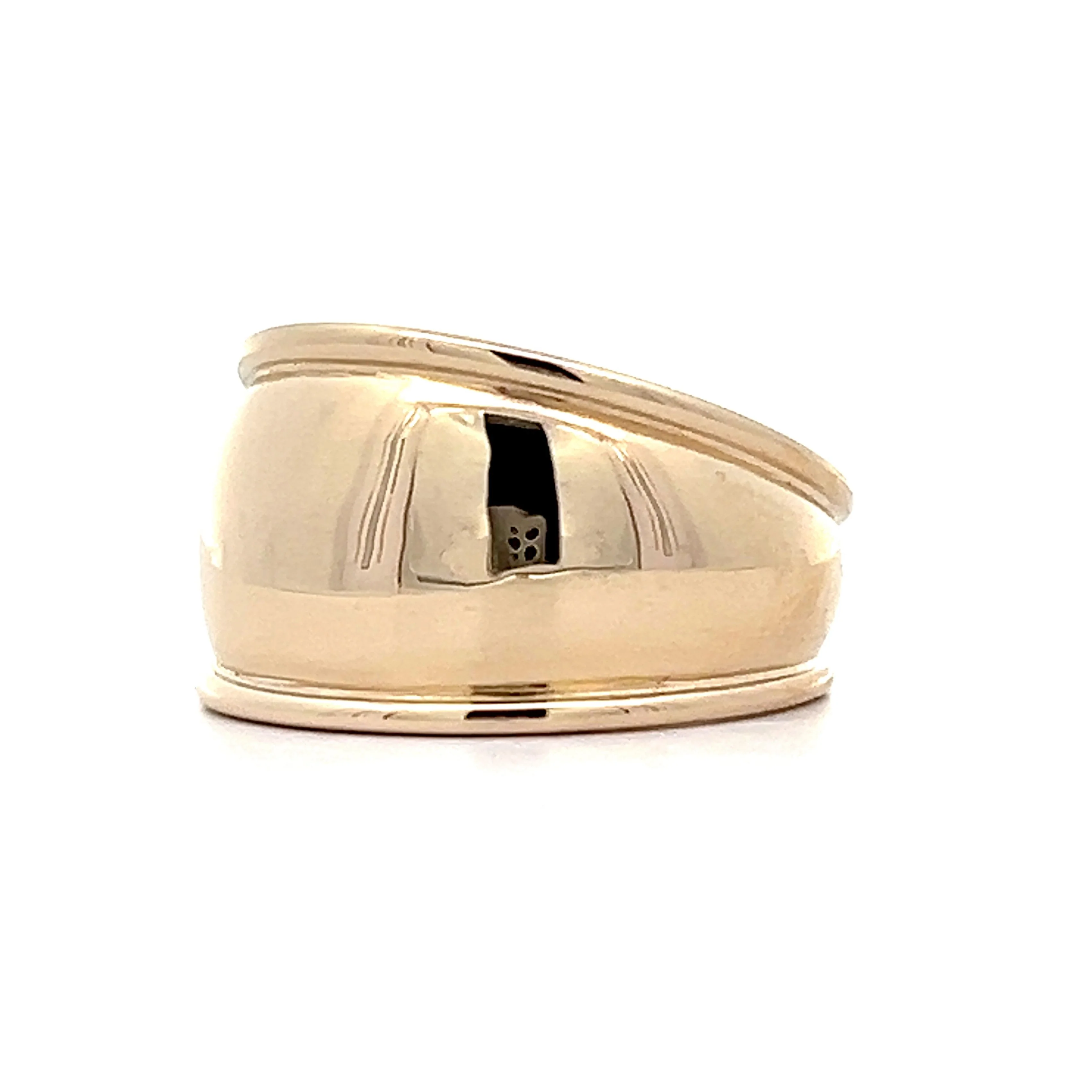 Rounded Wide Right Hand Ring in 14k Yellow Gold - Image 2