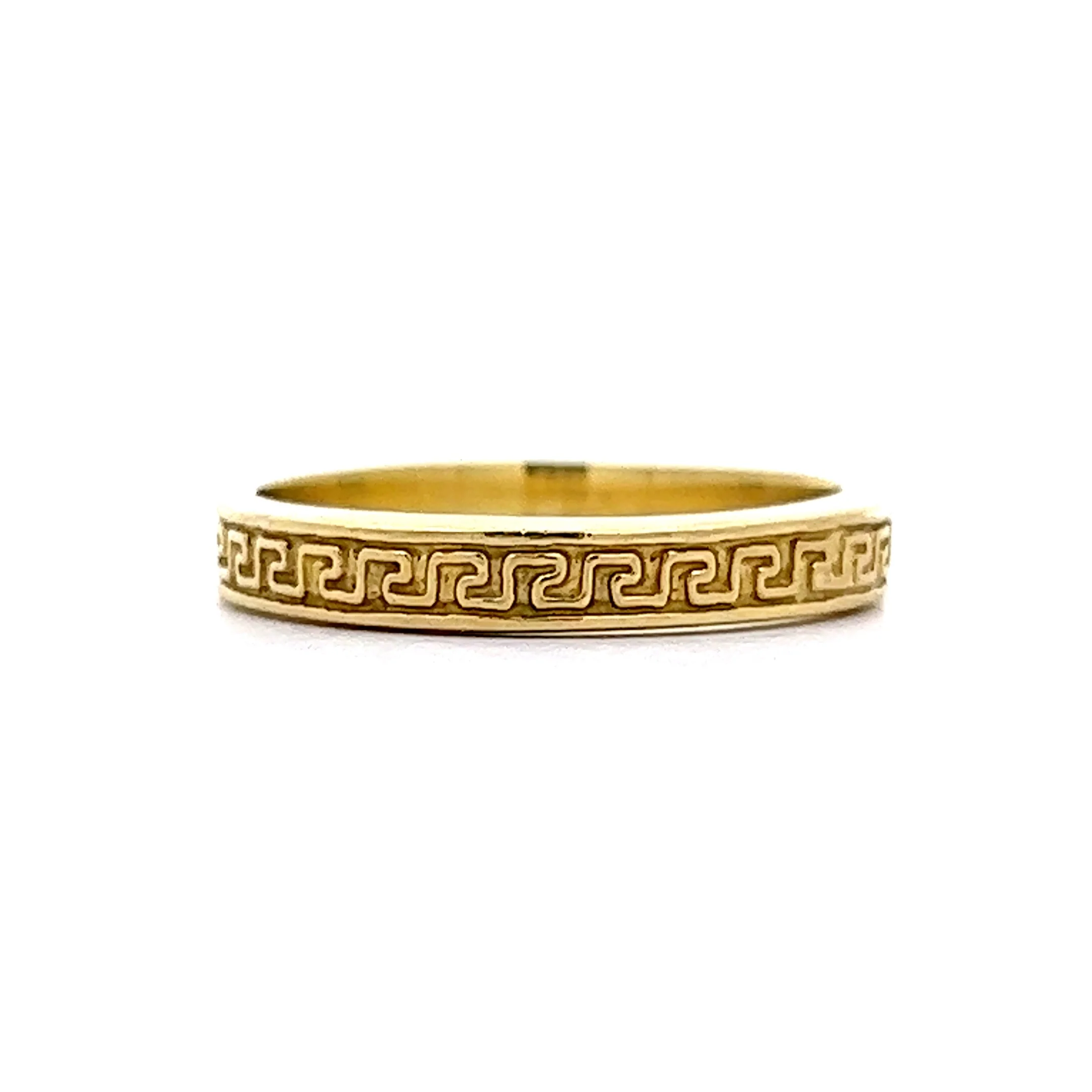 Hidalgo Greek Key Pattern Band in 18k Yellow Gold - Image 2