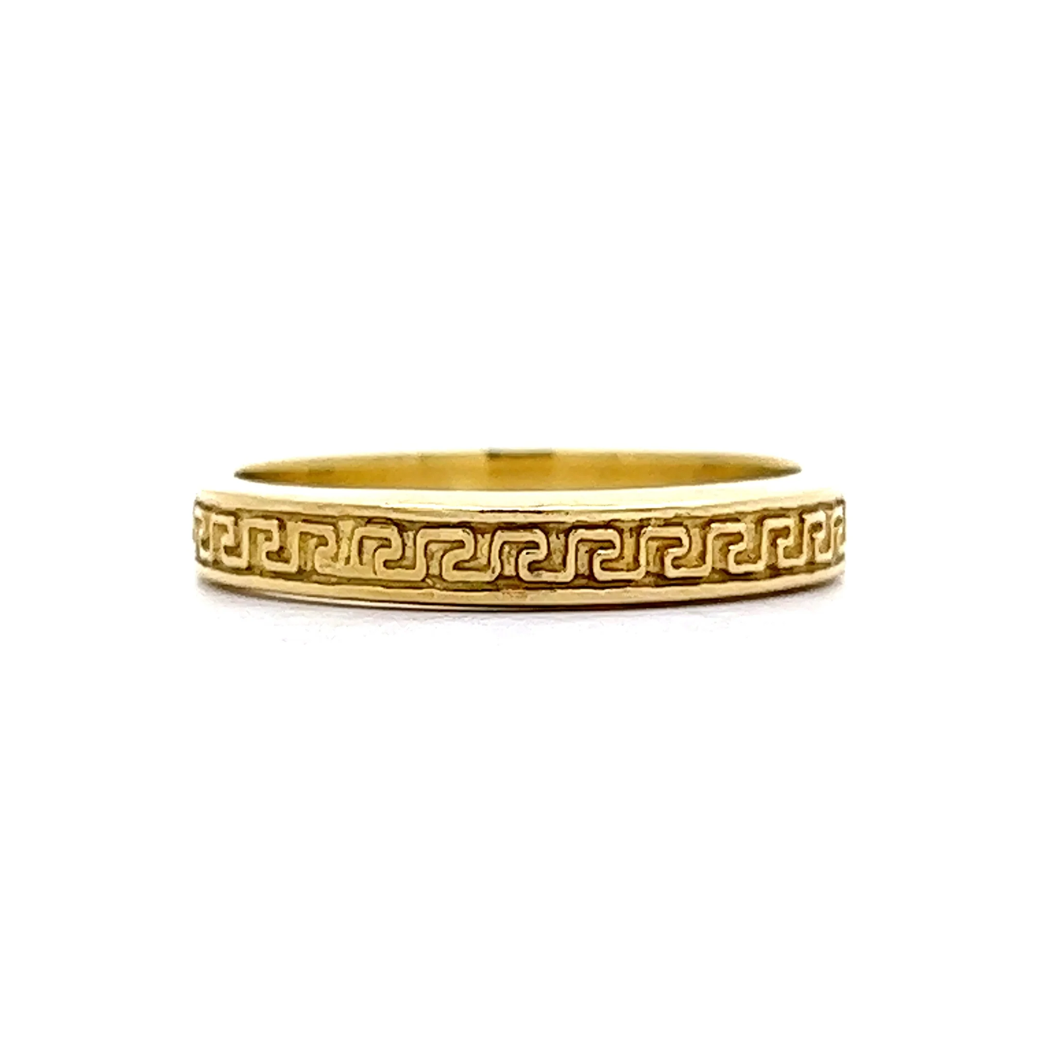 Hidalgo Greek Key Pattern Band in 18k Yellow Gold - Image 3