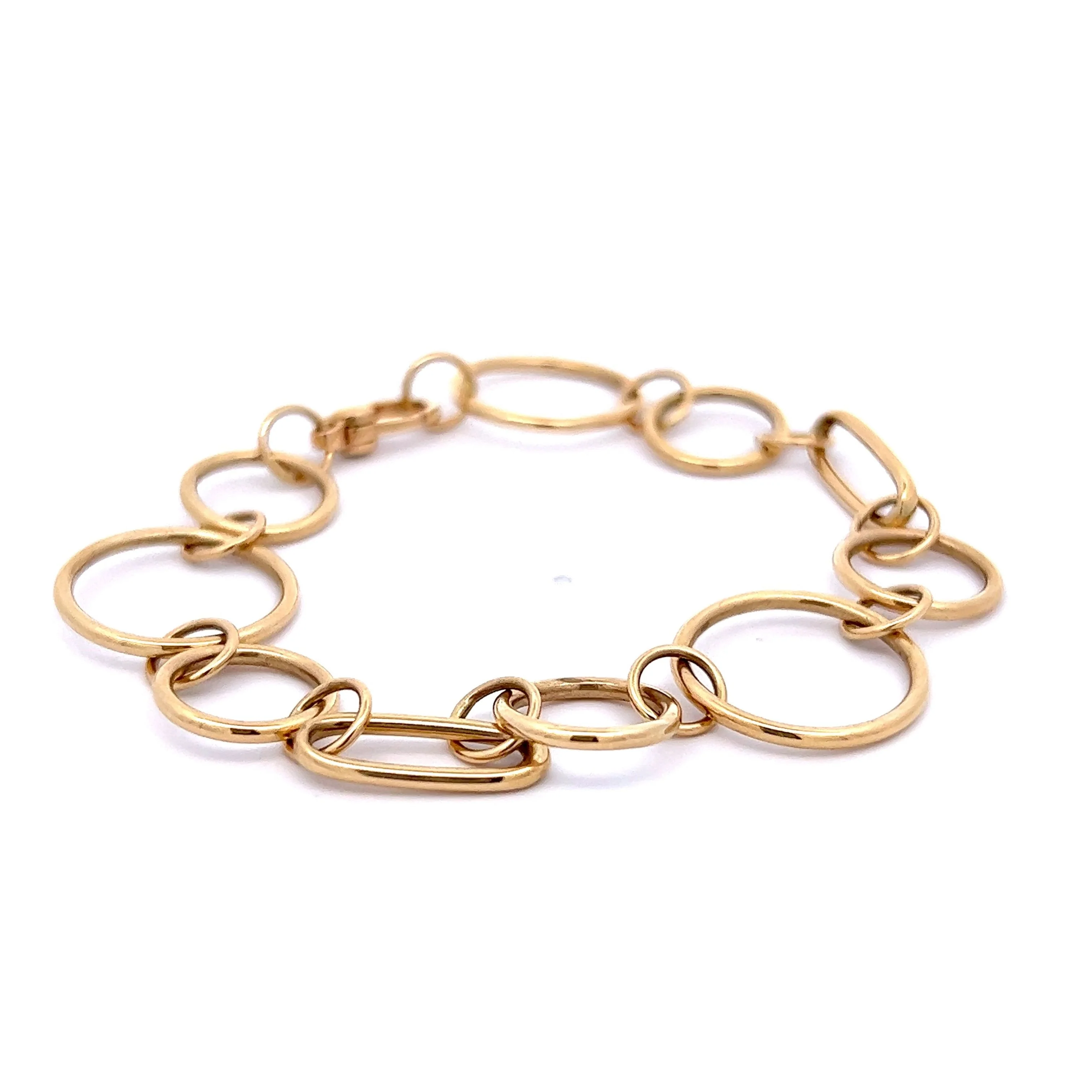 Circular Link Bracelet in 14k Yellow Gold - Image 2