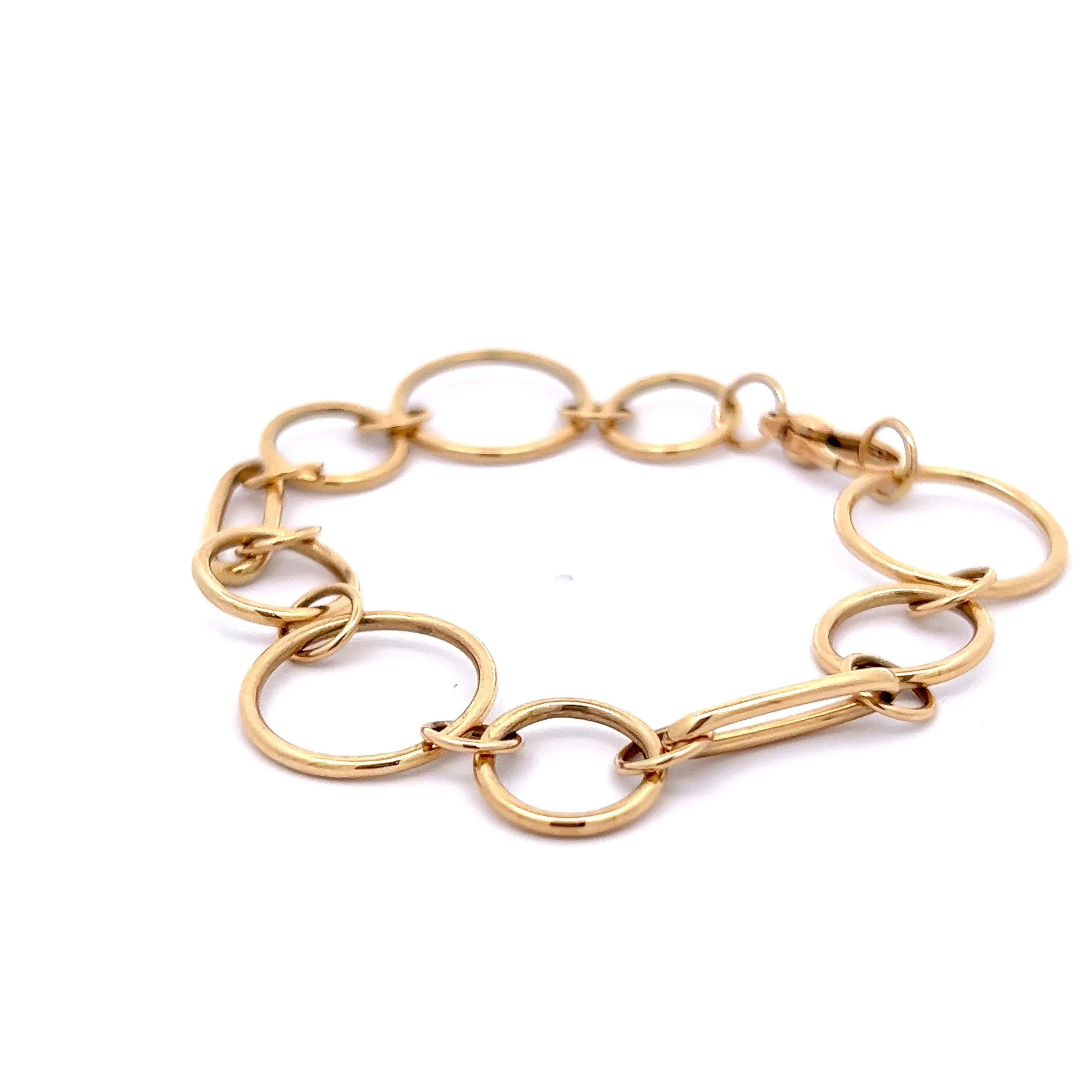 Circular Link Bracelet in 14k Yellow Gold - Image 3