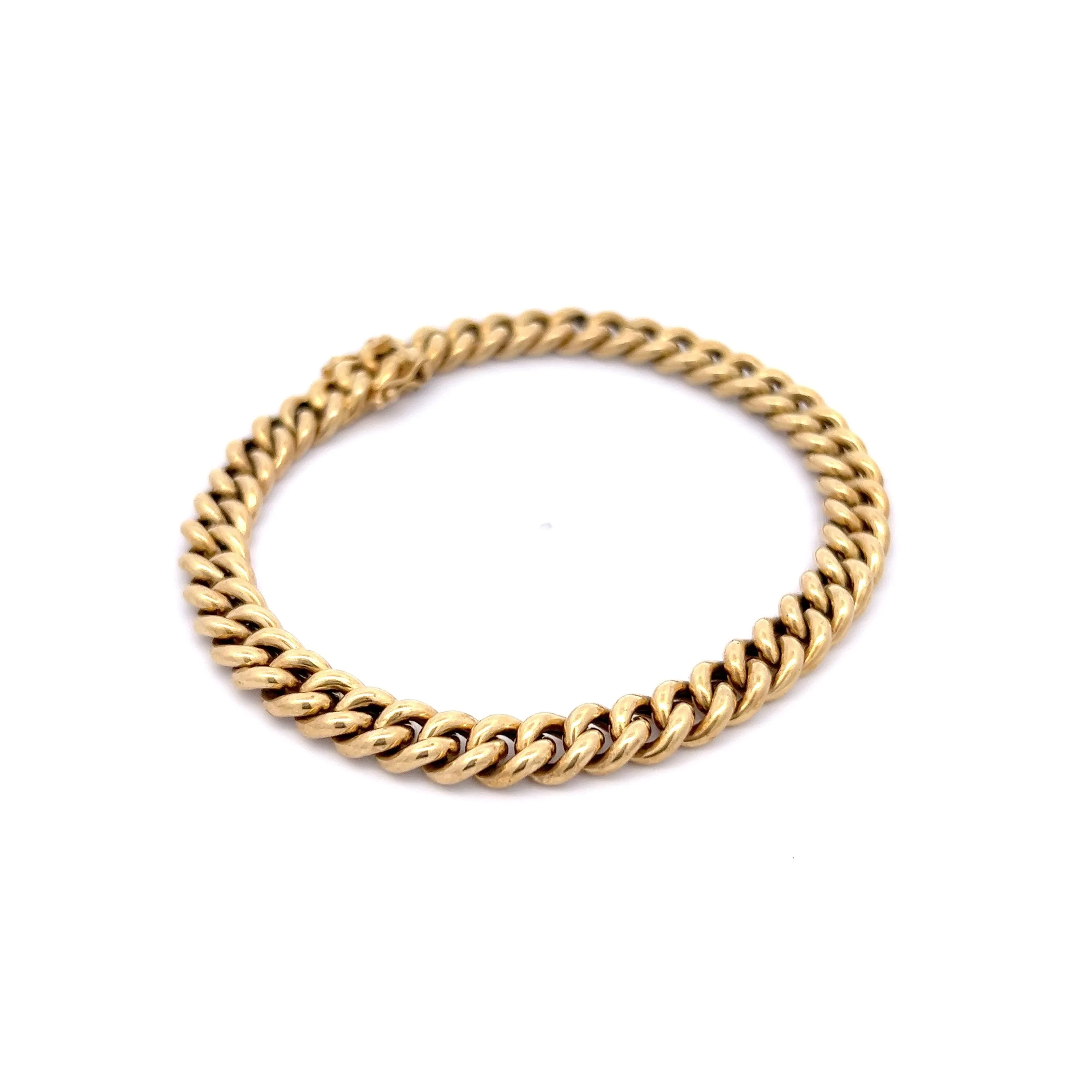 Men's Curb Link Bracelet in 14k Yellow Gold - Image 3
