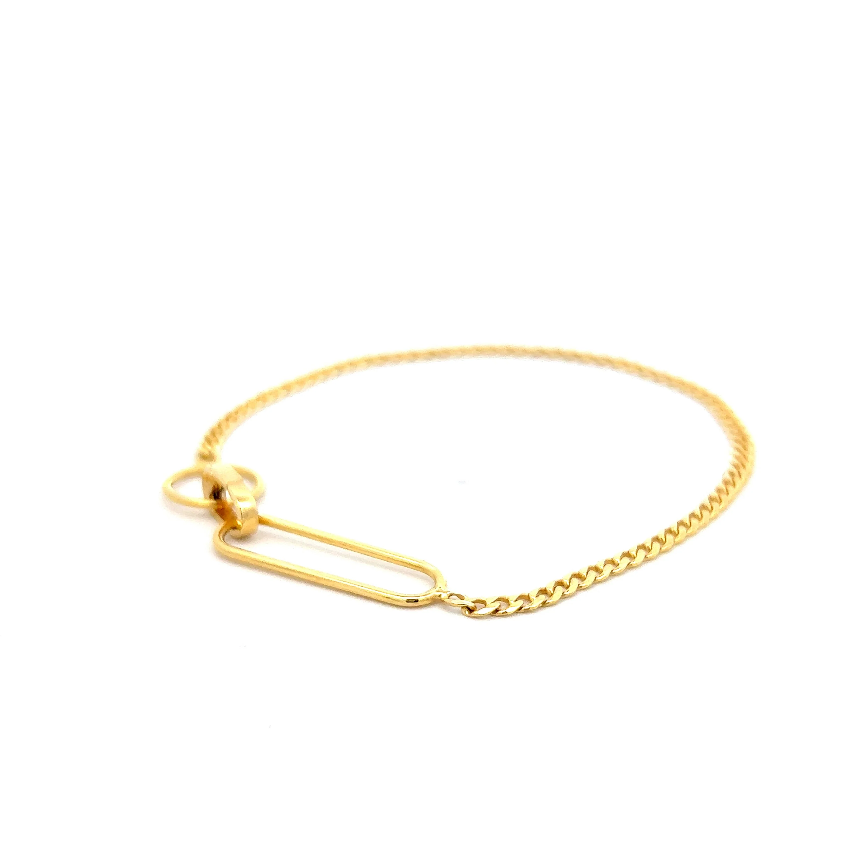 Simple Classic Everyday Bracelet in 14k Yellow Gold - Image 2
