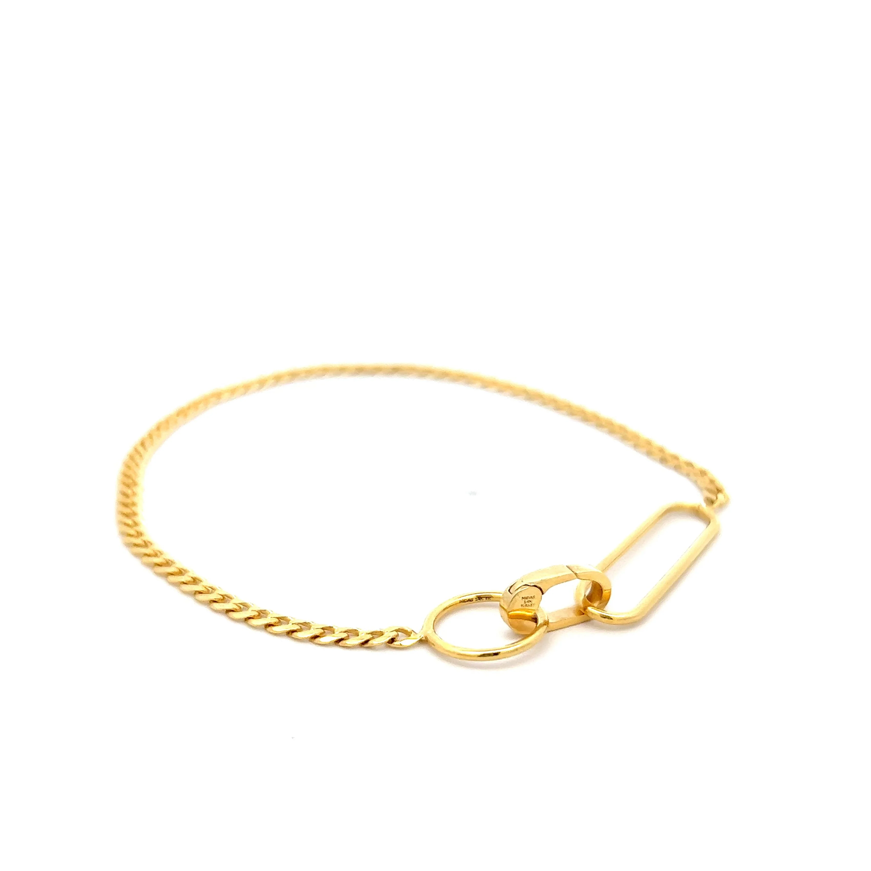 Simple Classic Everyday Bracelet in 14k Yellow Gold - Image 3