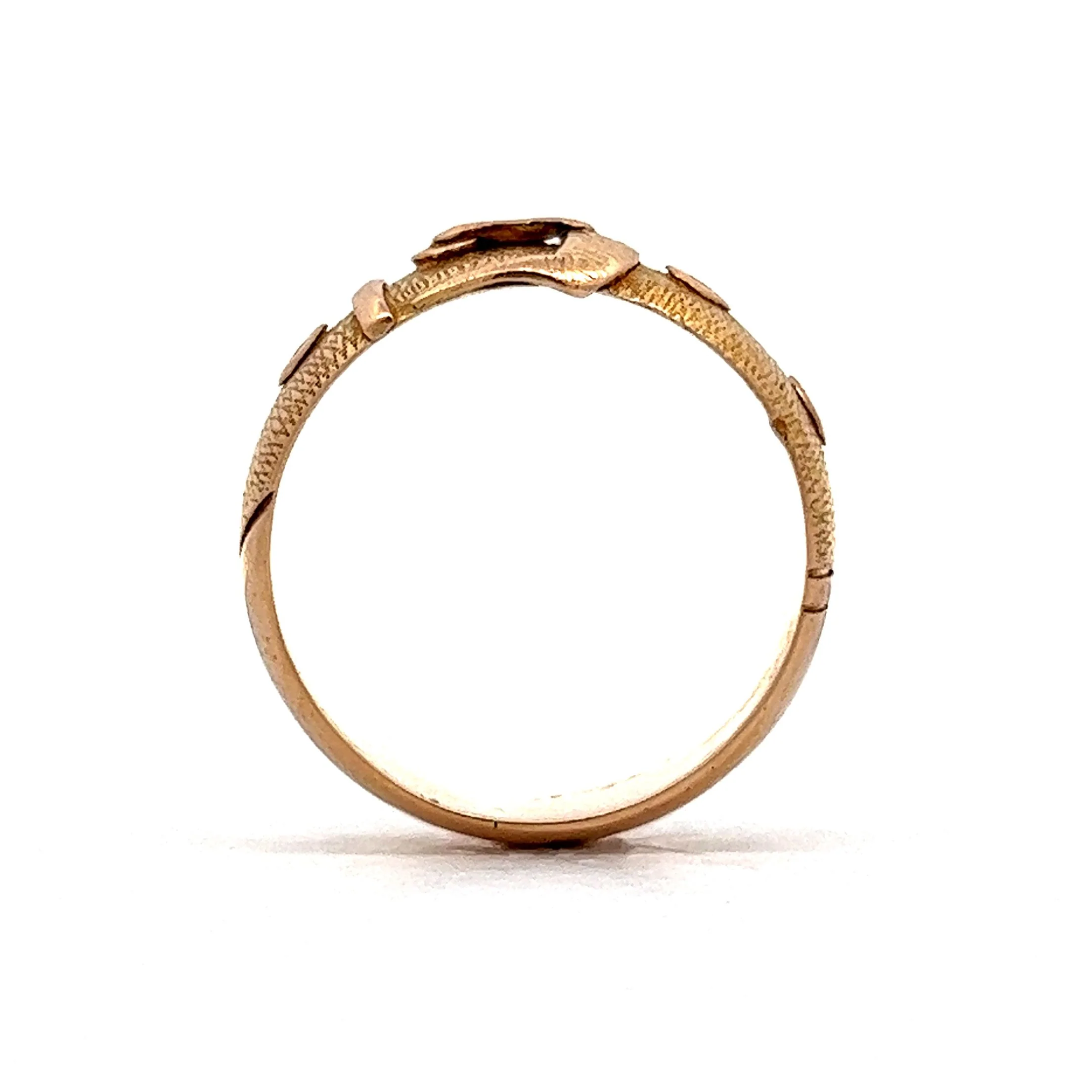 Bold Chanel-Inspired Yellow Gold Belt Buckle Ring in 18K - Image 4