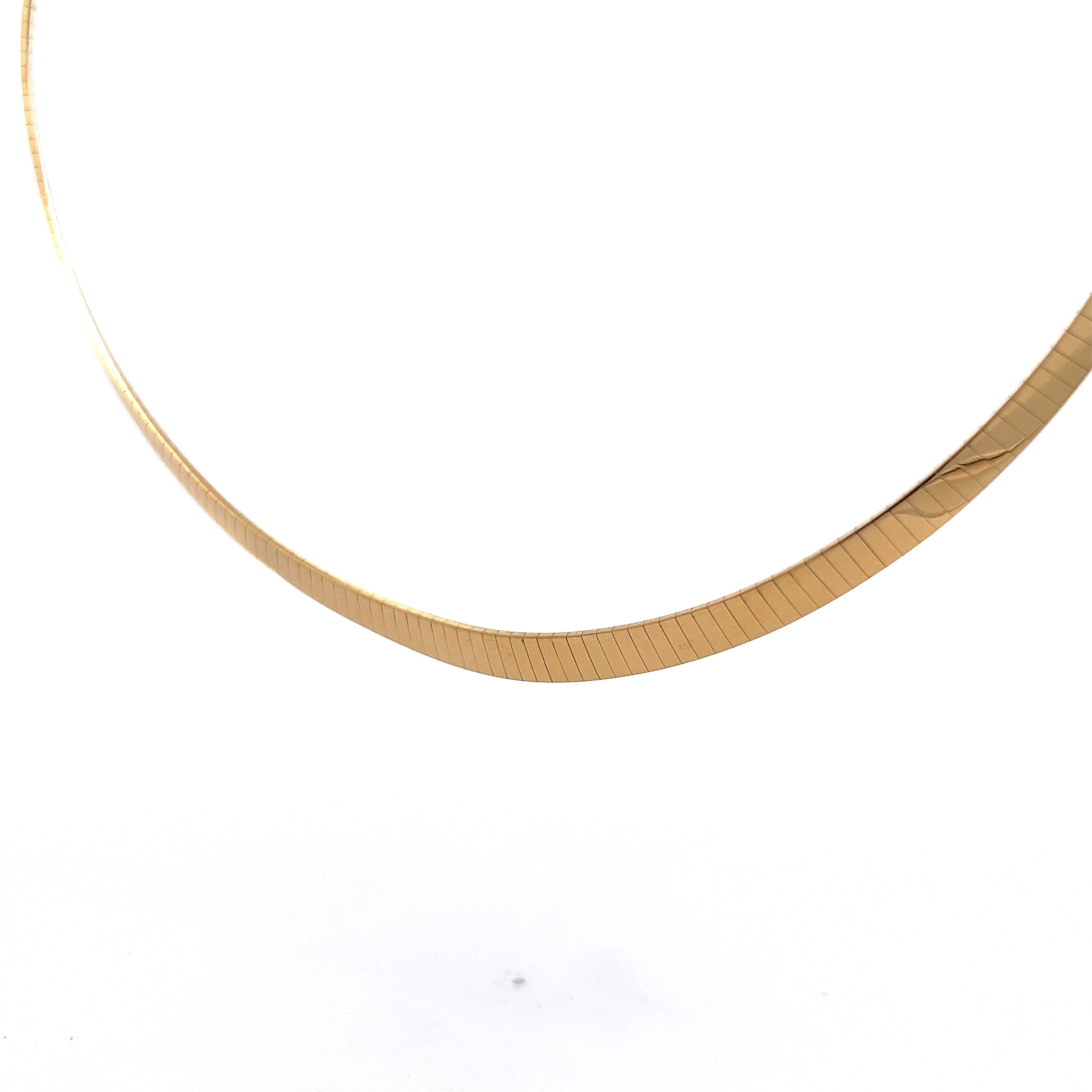 6mm Omega Collar Necklace in 14k Yellow Gold - Image 2