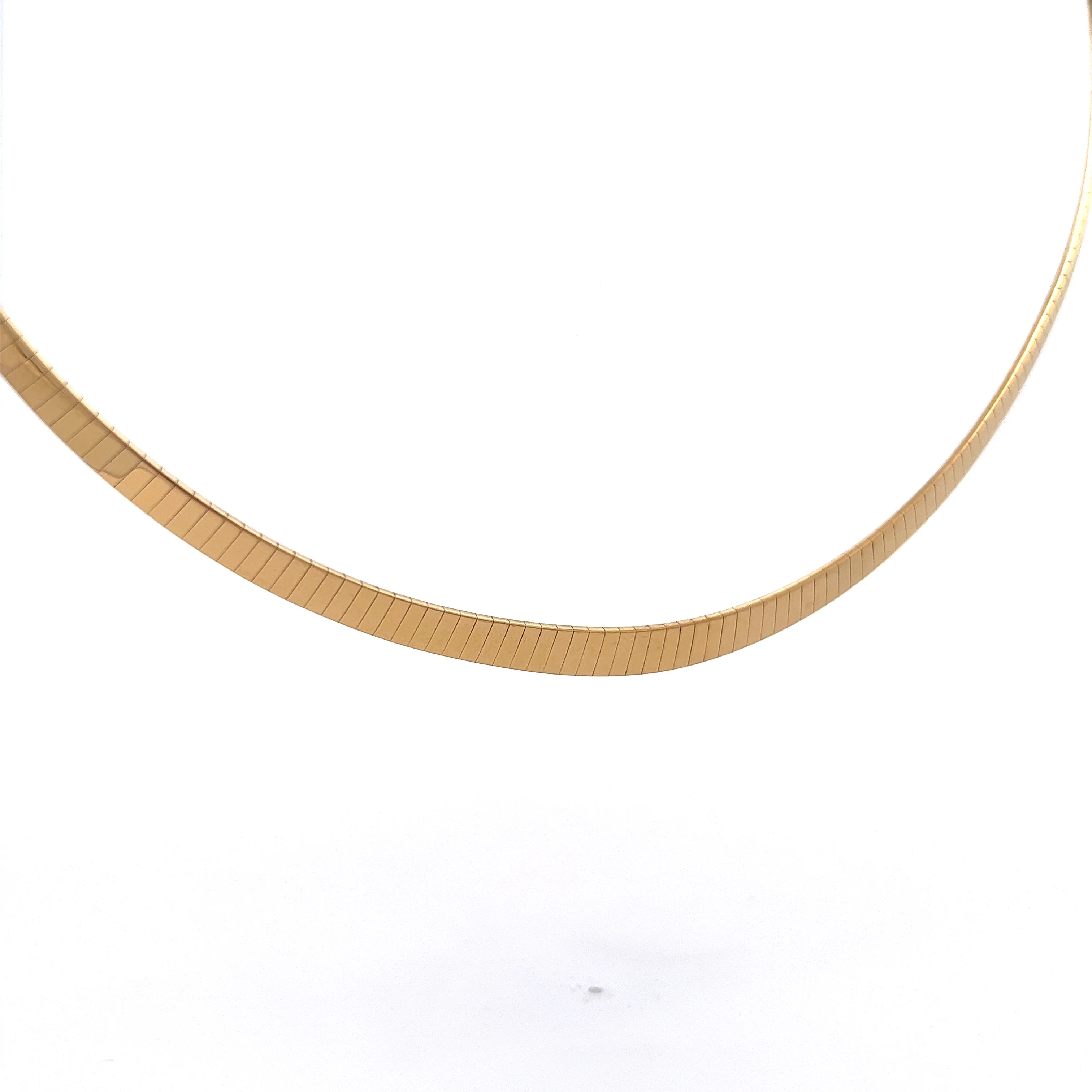 6mm Omega Collar Necklace in 14k Yellow Gold - Image 3