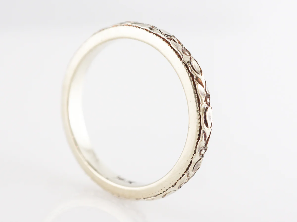 Yellow Gold Orange Blossom Wedding Band in 14k Yellow Gold - Image 3