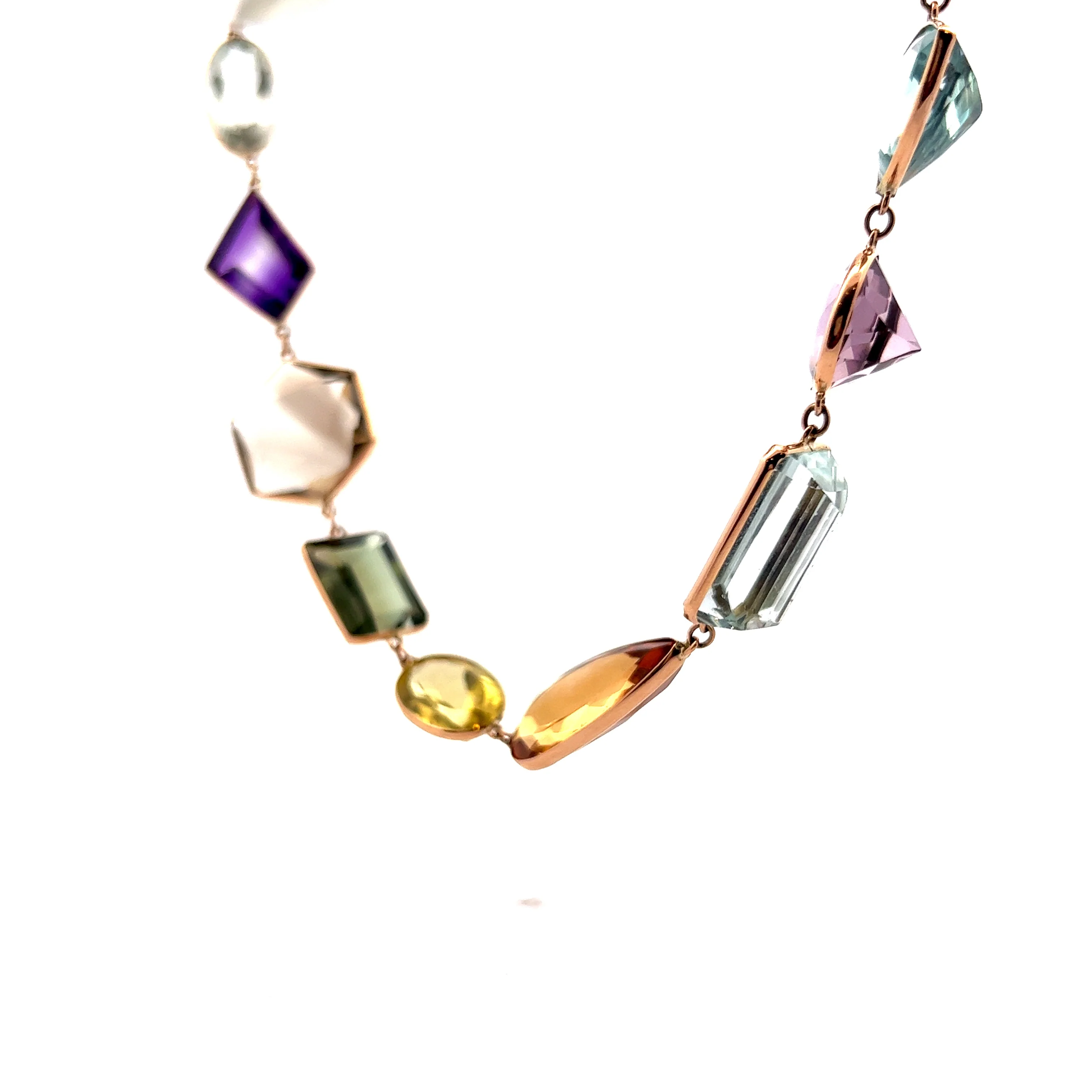 Multi-Gemstone Necklace in 14k Yellow Gold - Image 2