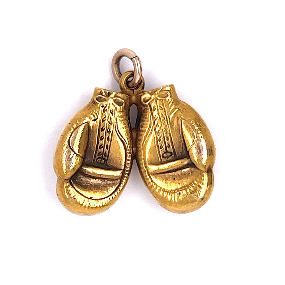 Vintage Boxing Glove Charm in 10k Yellow Gold - Image 4