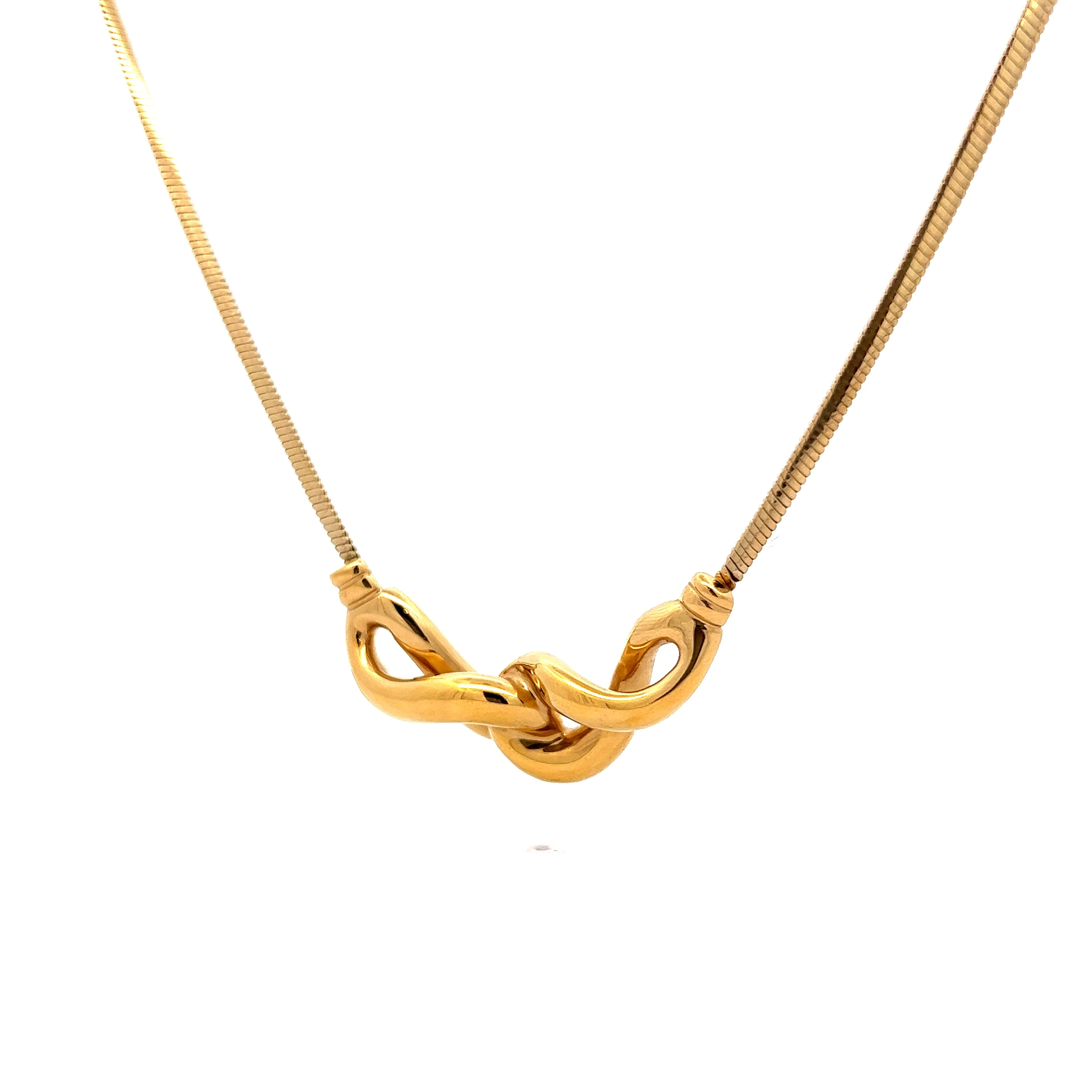 Infinity Pendant Necklace in 14k Yellow Gold - Image 2