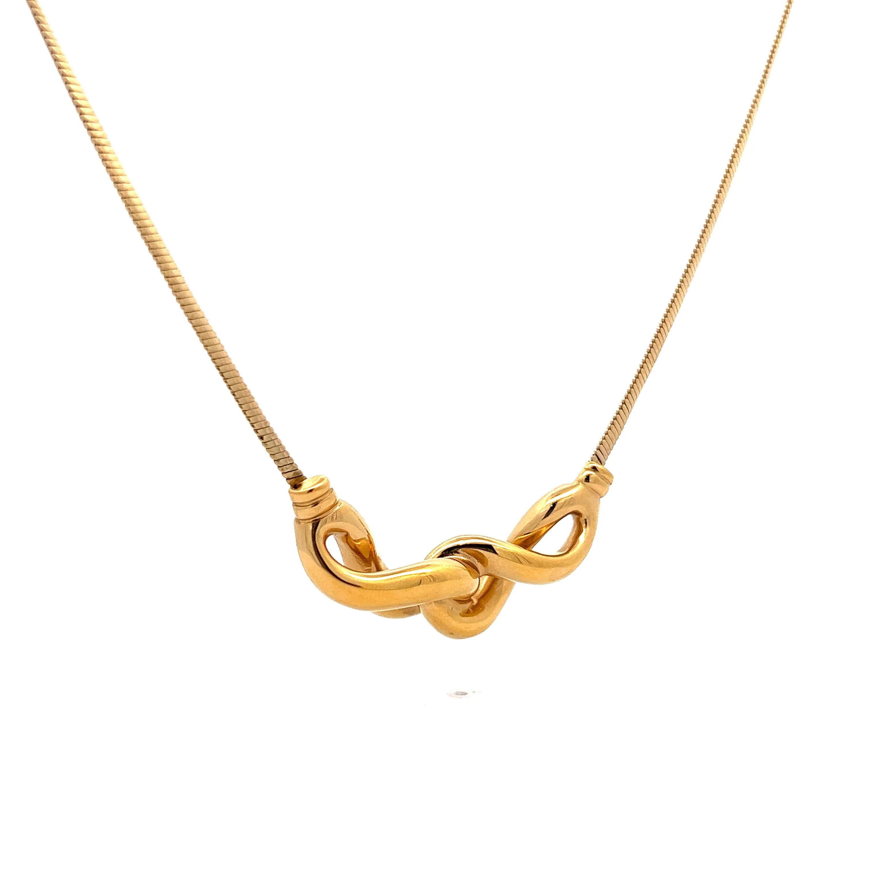 Infinity Pendant Necklace in 14k Yellow Gold - Image 3
