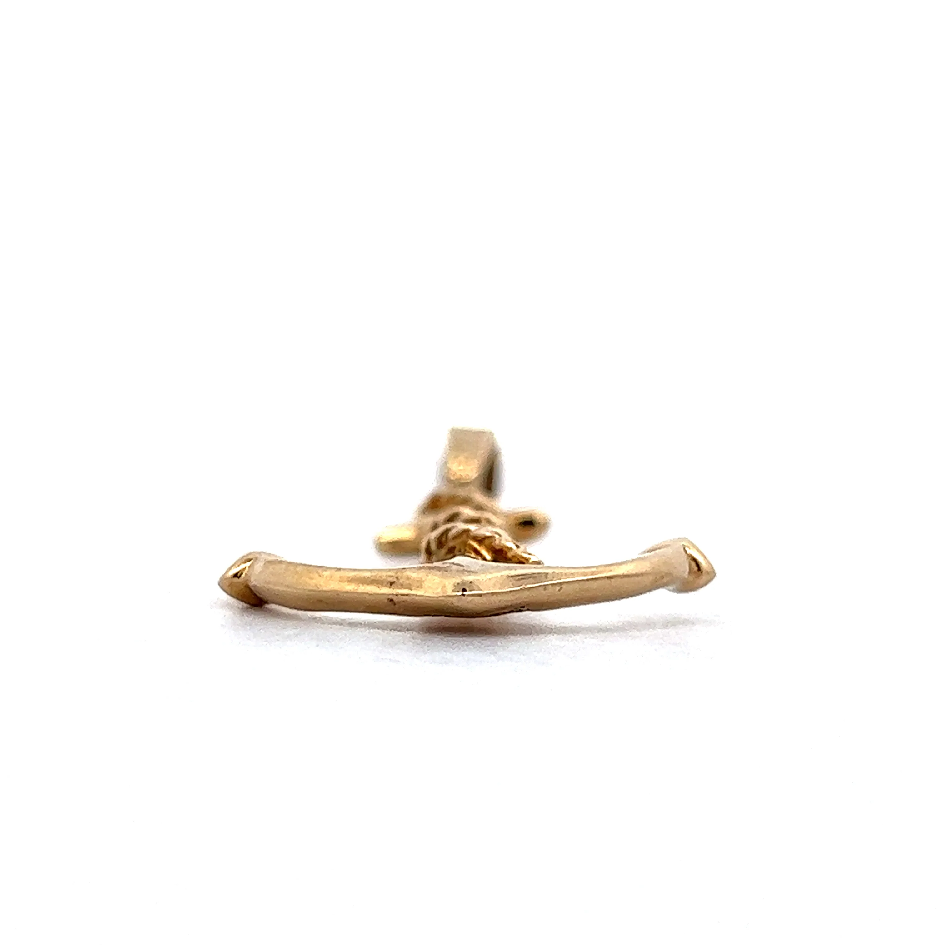 Anchor Pendant Necklace in 10k Yellow Gold - Image 2
