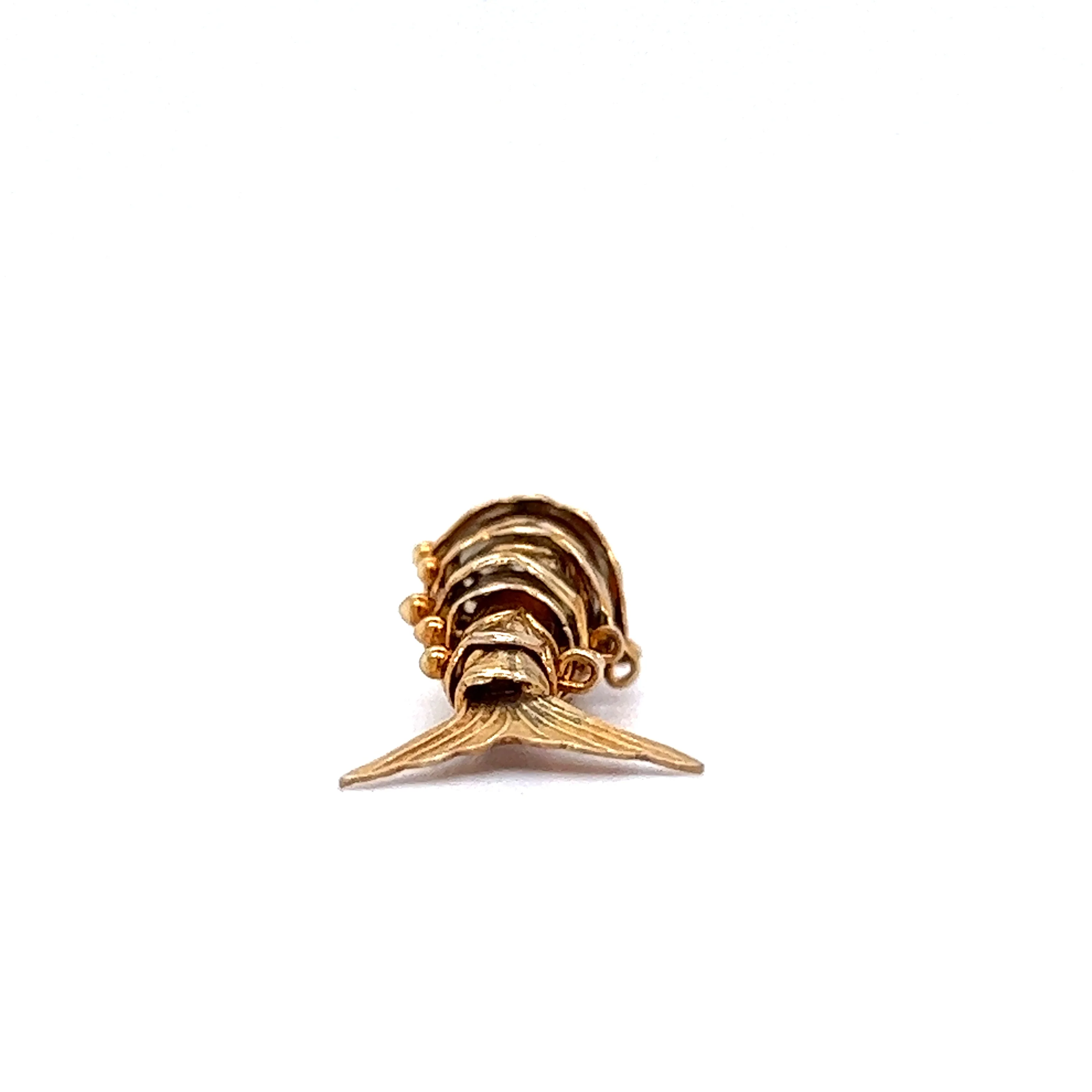 Vintage Mid-Century Koi Fish Pendant in 14k Yellow Gold - Image 4