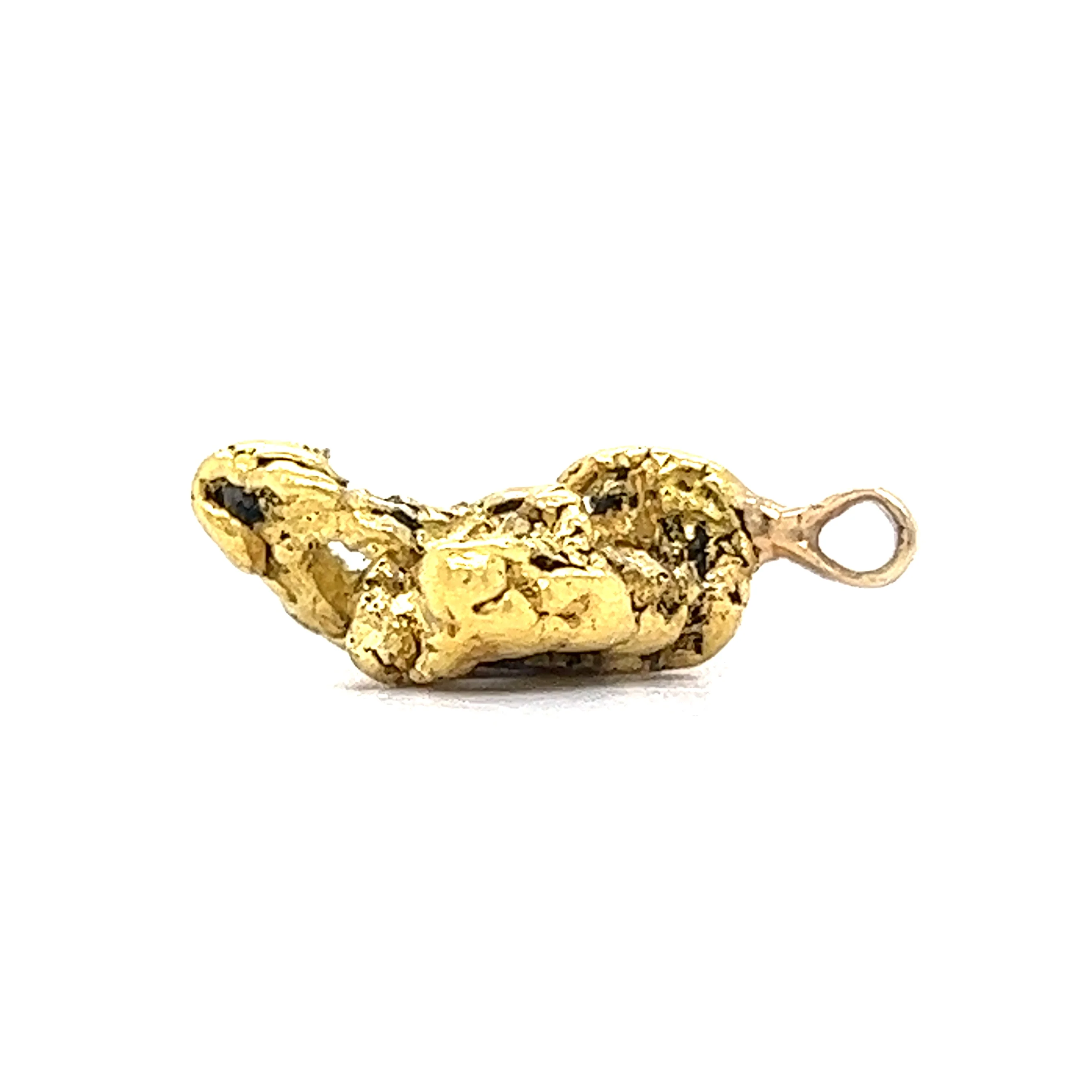 Vintage Gold Nugget Pendant Necklace in 22k Yellow Gold - Image 3