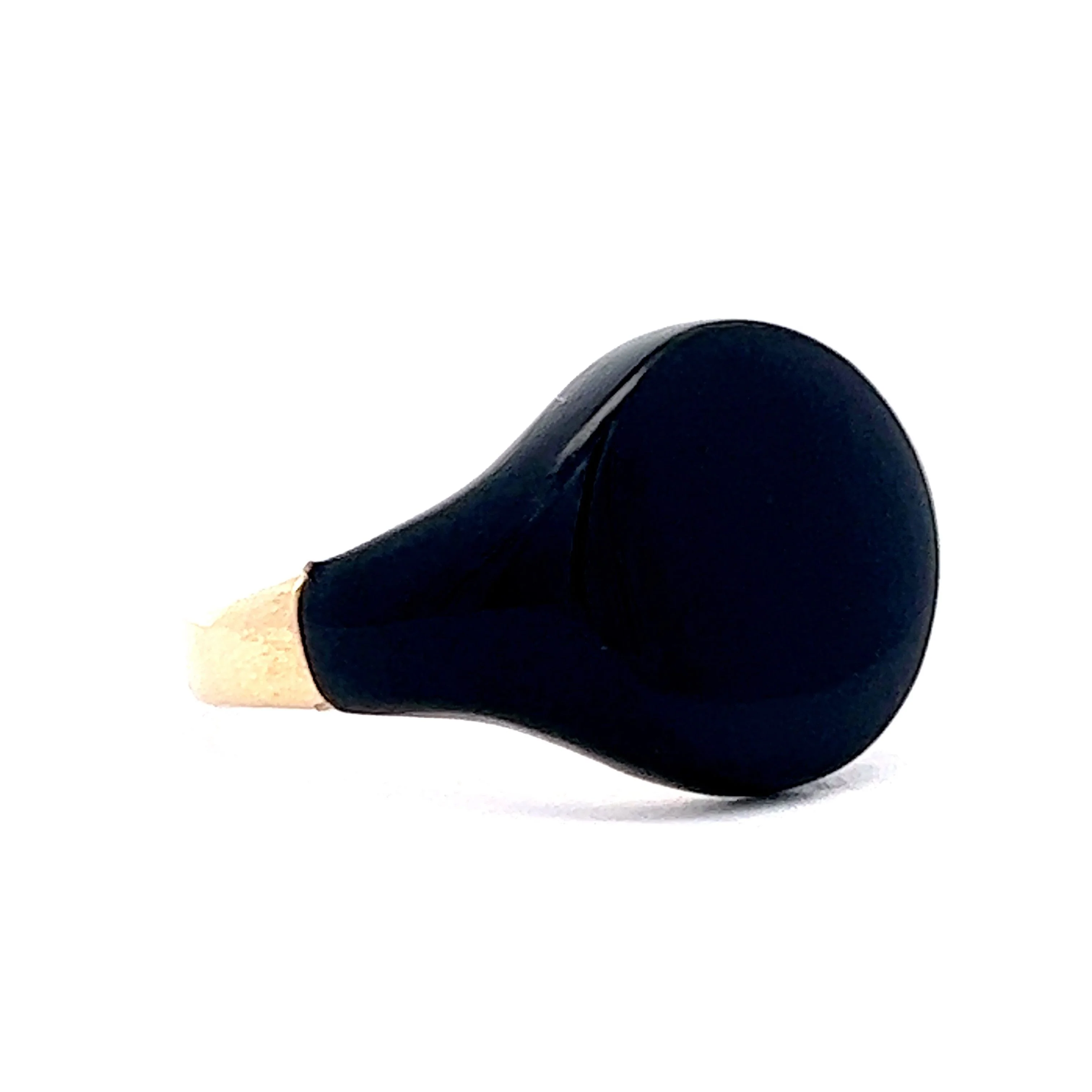Effy Enamel Signet Ring in 14k Yellow Gold - Image 3