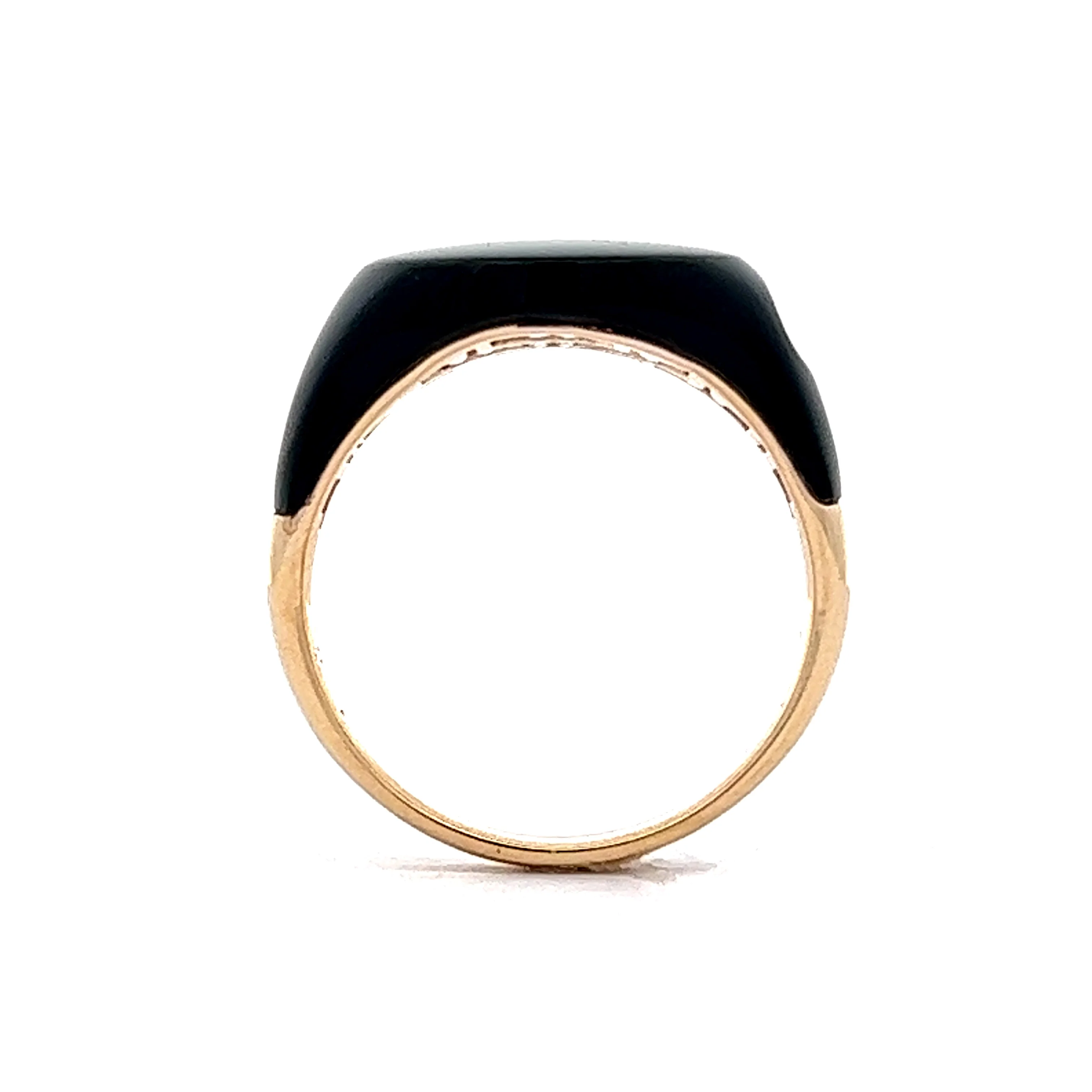 Effy Enamel Signet Ring in 14k Yellow Gold - Image 4