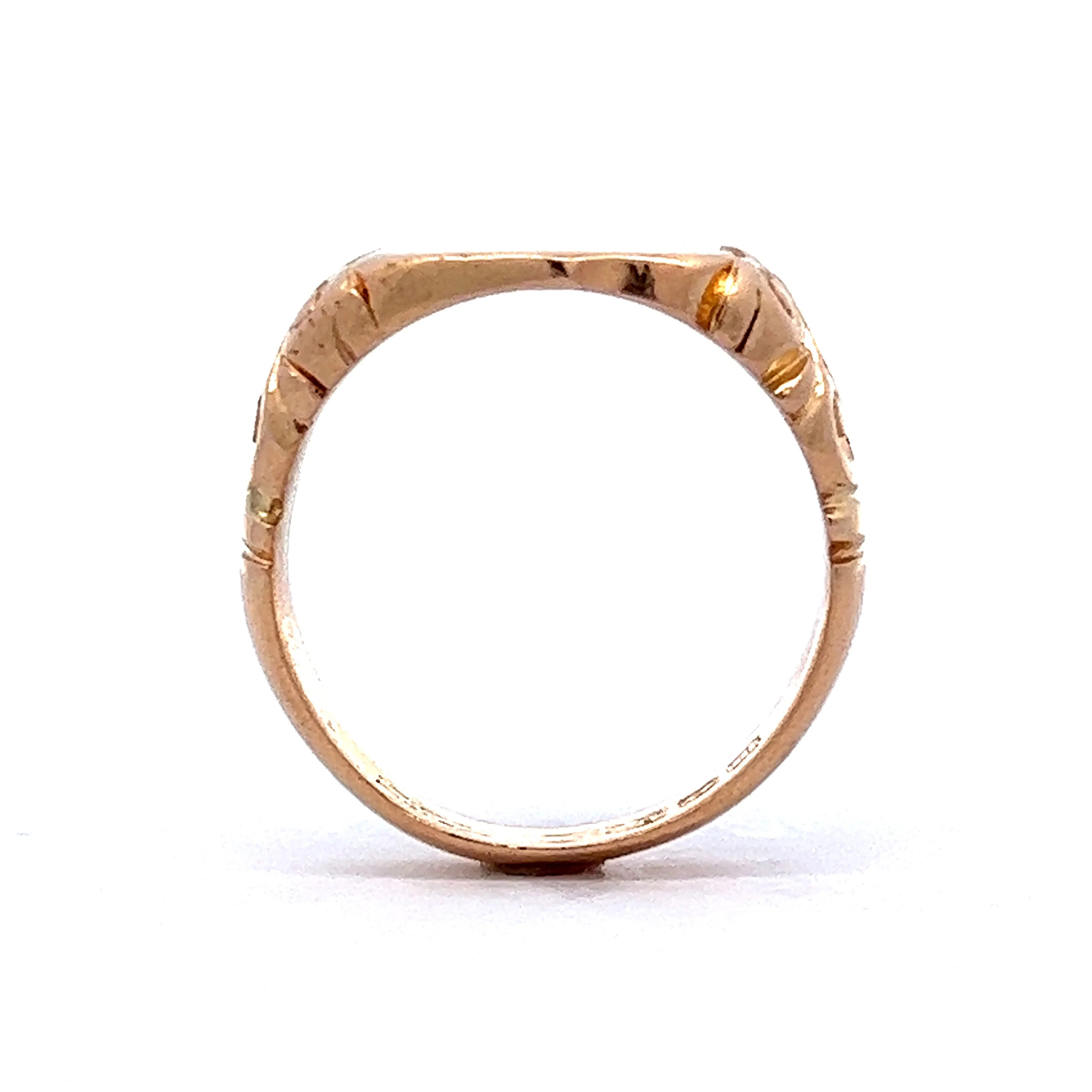 Vintage Mid-Century Fleur De Lis Signet Ring in 18k Yellow Gold - Image 4