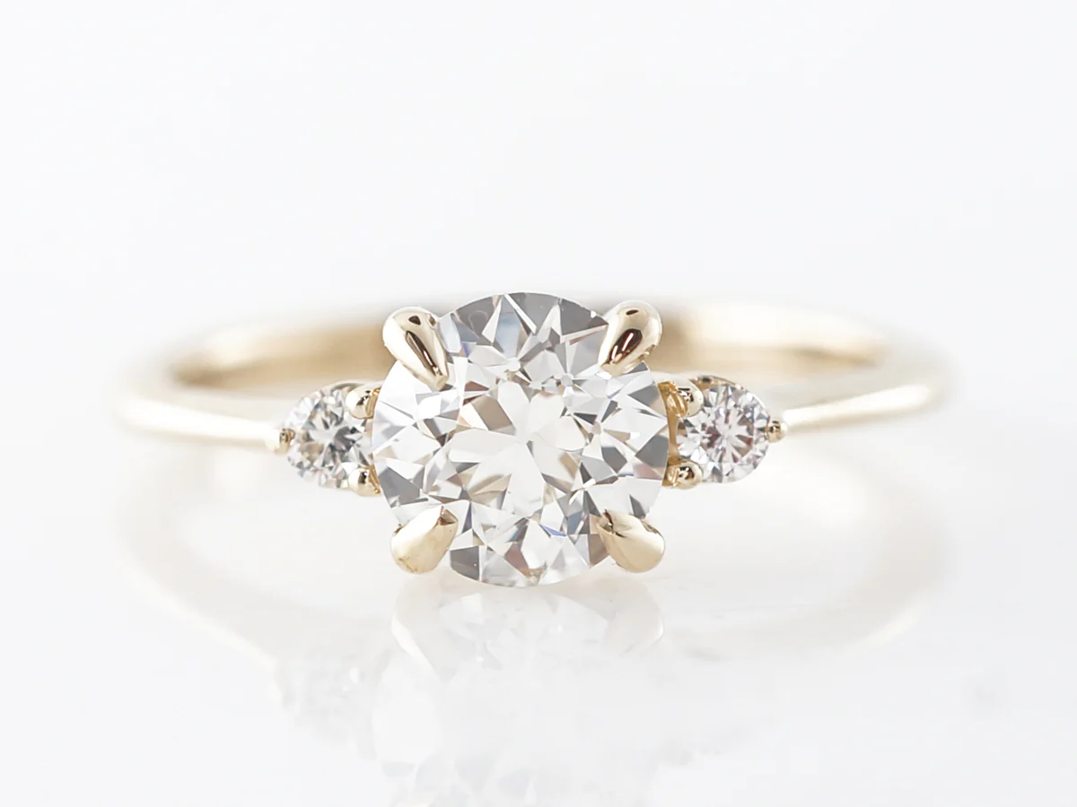 Yellow Gold Solitaire Diamond Engagement Ring in 14k