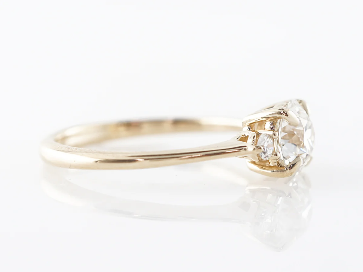 Yellow Gold Solitaire Diamond Engagement Ring in 14k - Image 3