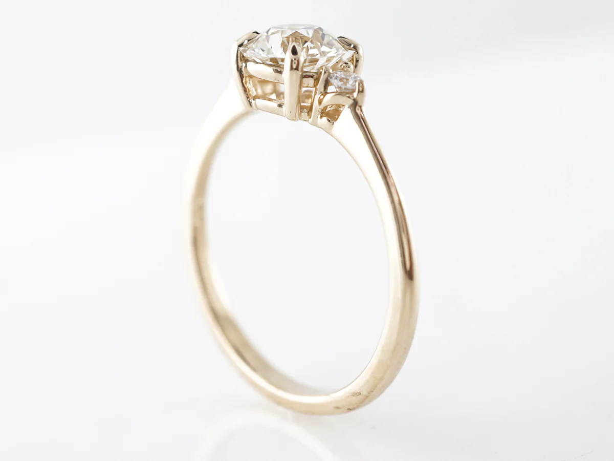 Yellow Gold Solitaire Diamond Engagement Ring in 14k - Image 4
