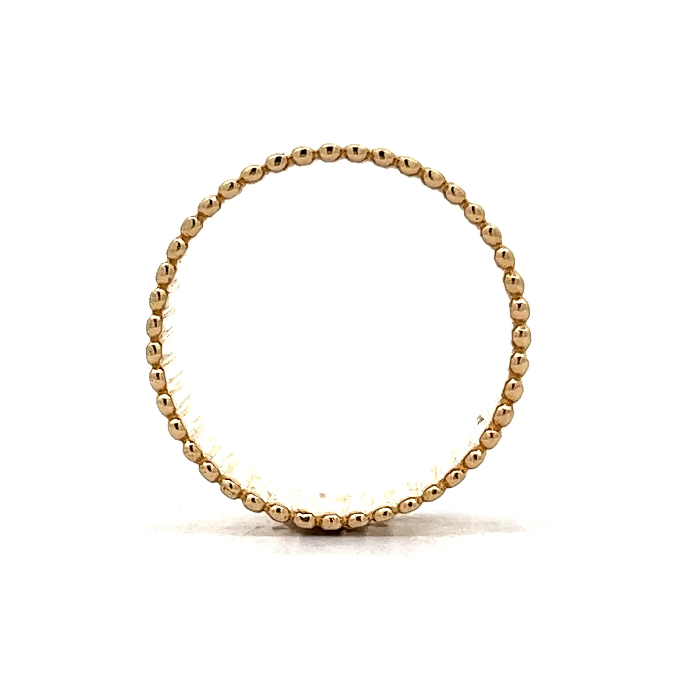 Ultra Wide Ridged Stacking Band in 14k Yellow Gold - Image 4