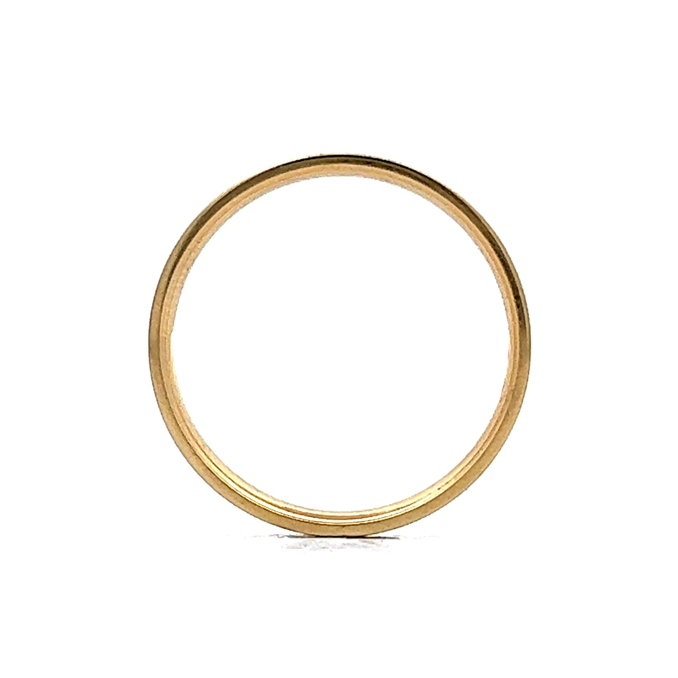 2mm Flat Edge Stacking Wedding Band in 14k Yellow Gold - Image 5