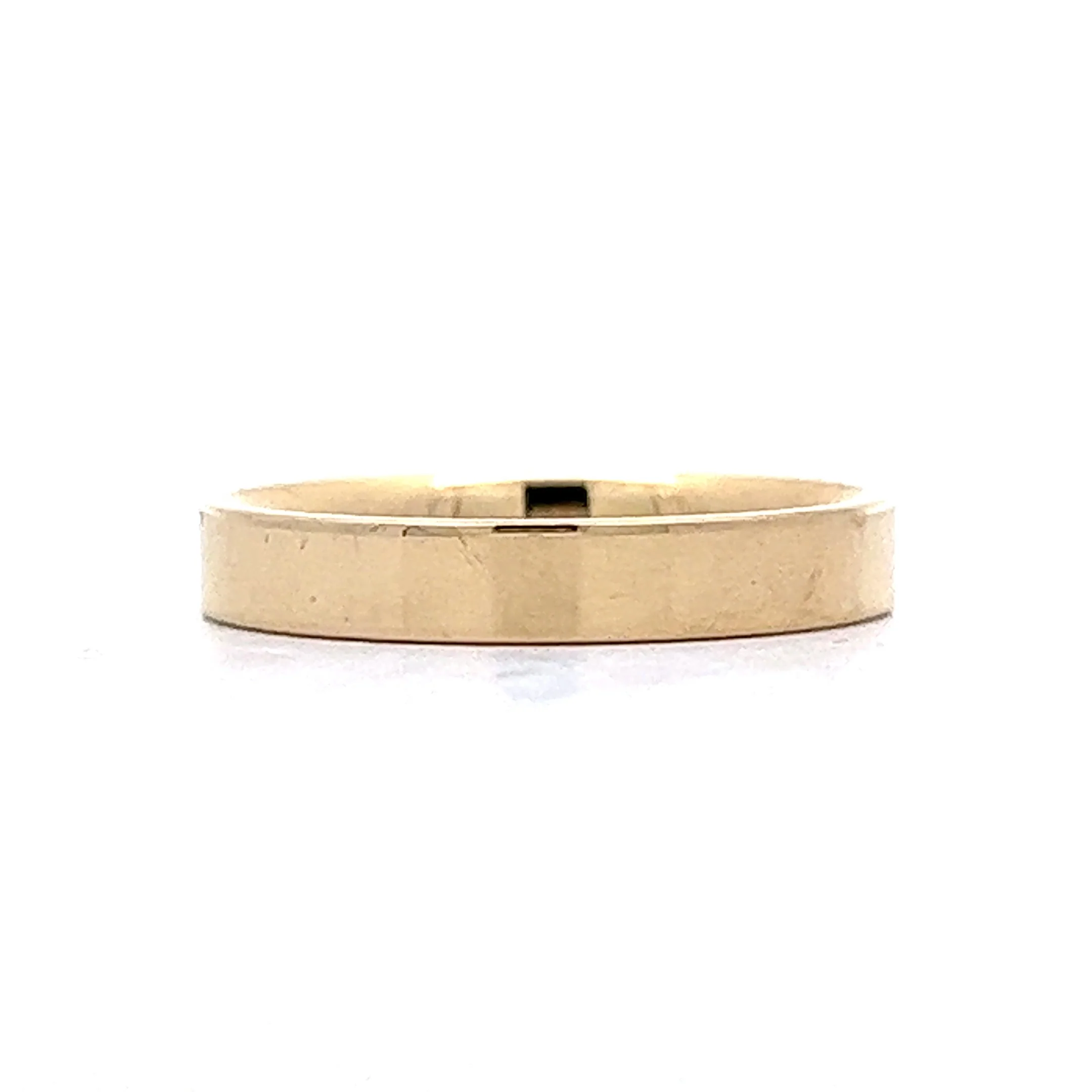 3mm Flat Edge Stacking Wedding Band in 18k Yellow Gold