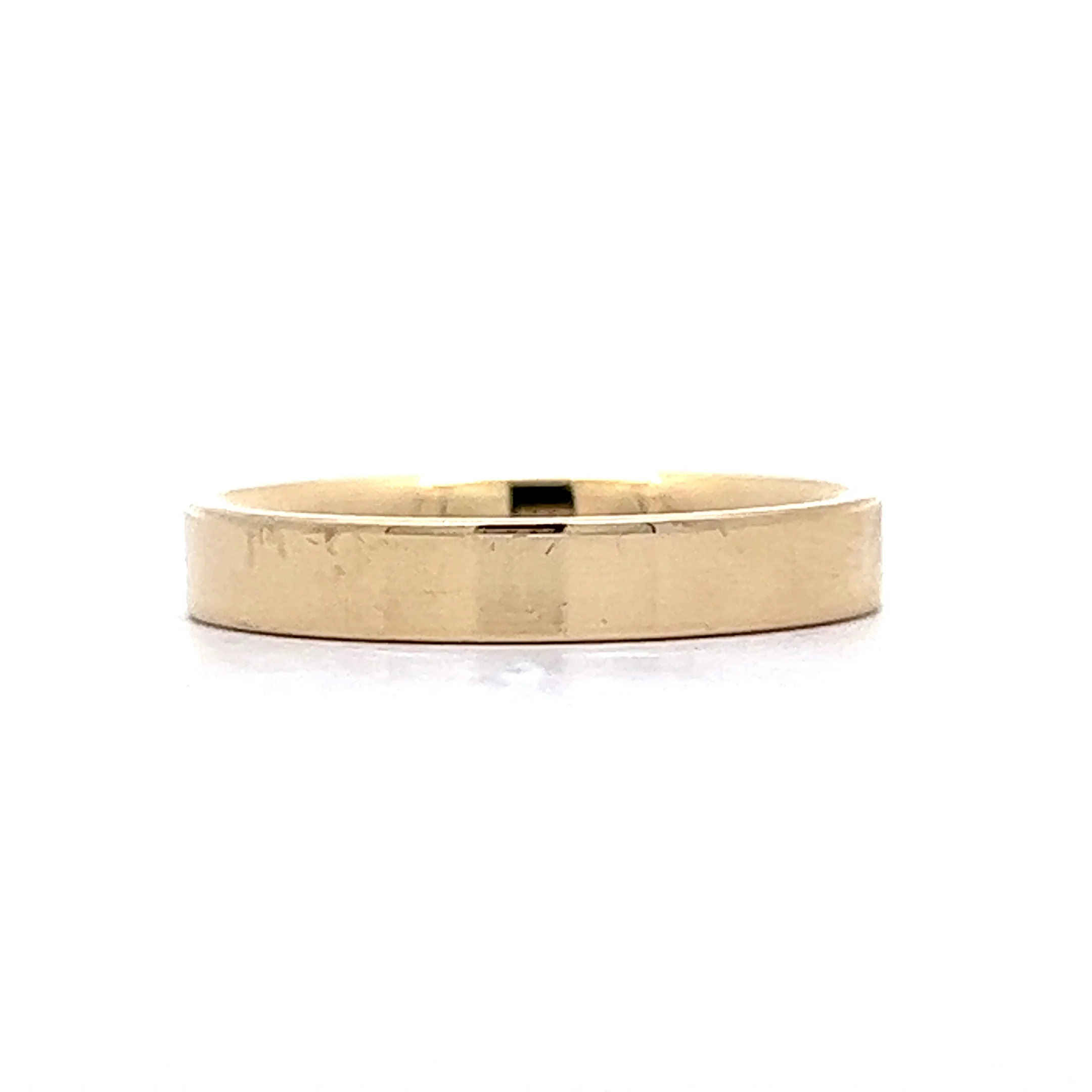 3mm Flat Edge Stacking Wedding Band in 18k Yellow Gold - Image 2