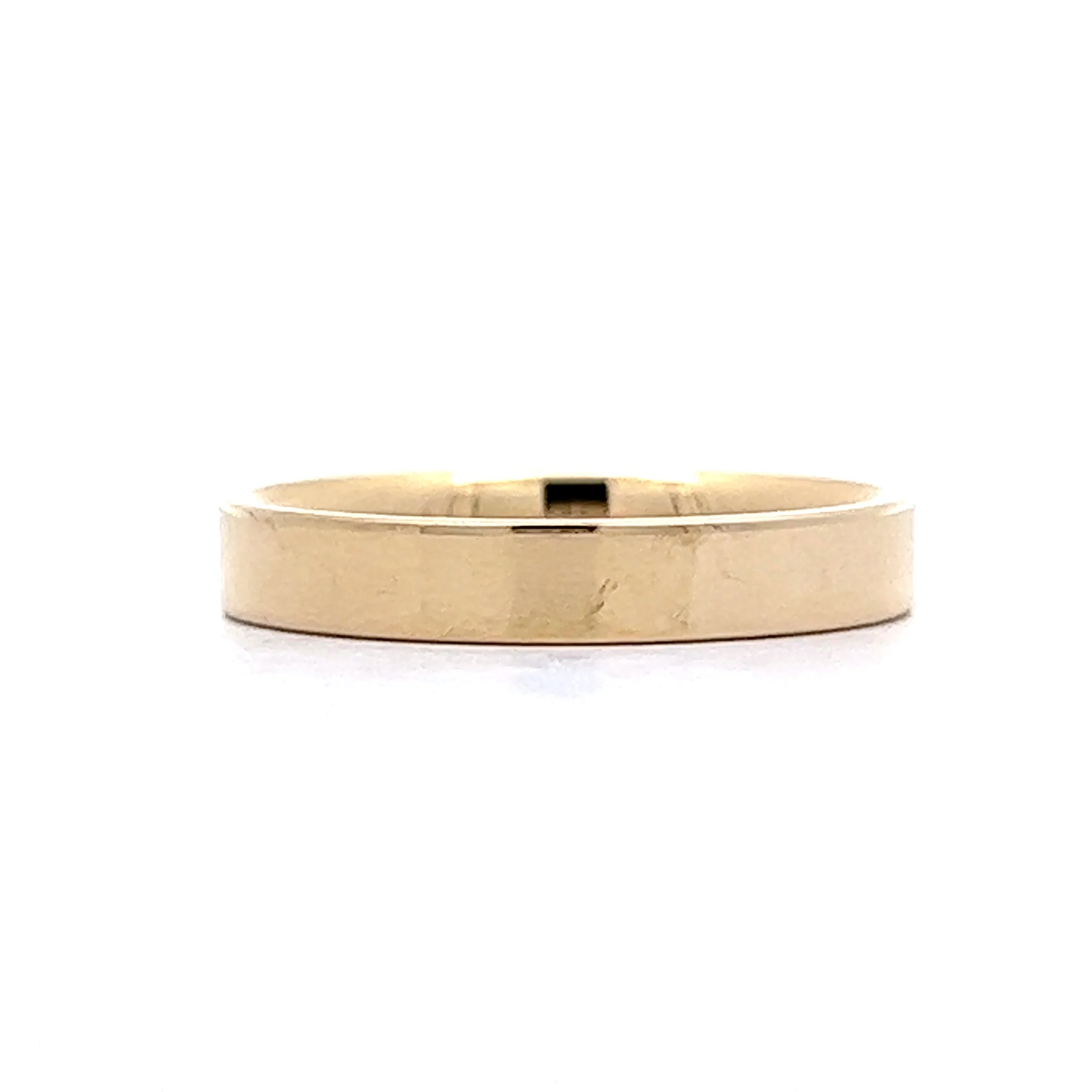 3mm Flat Edge Stacking Wedding Band in 18k Yellow Gold - Image 3