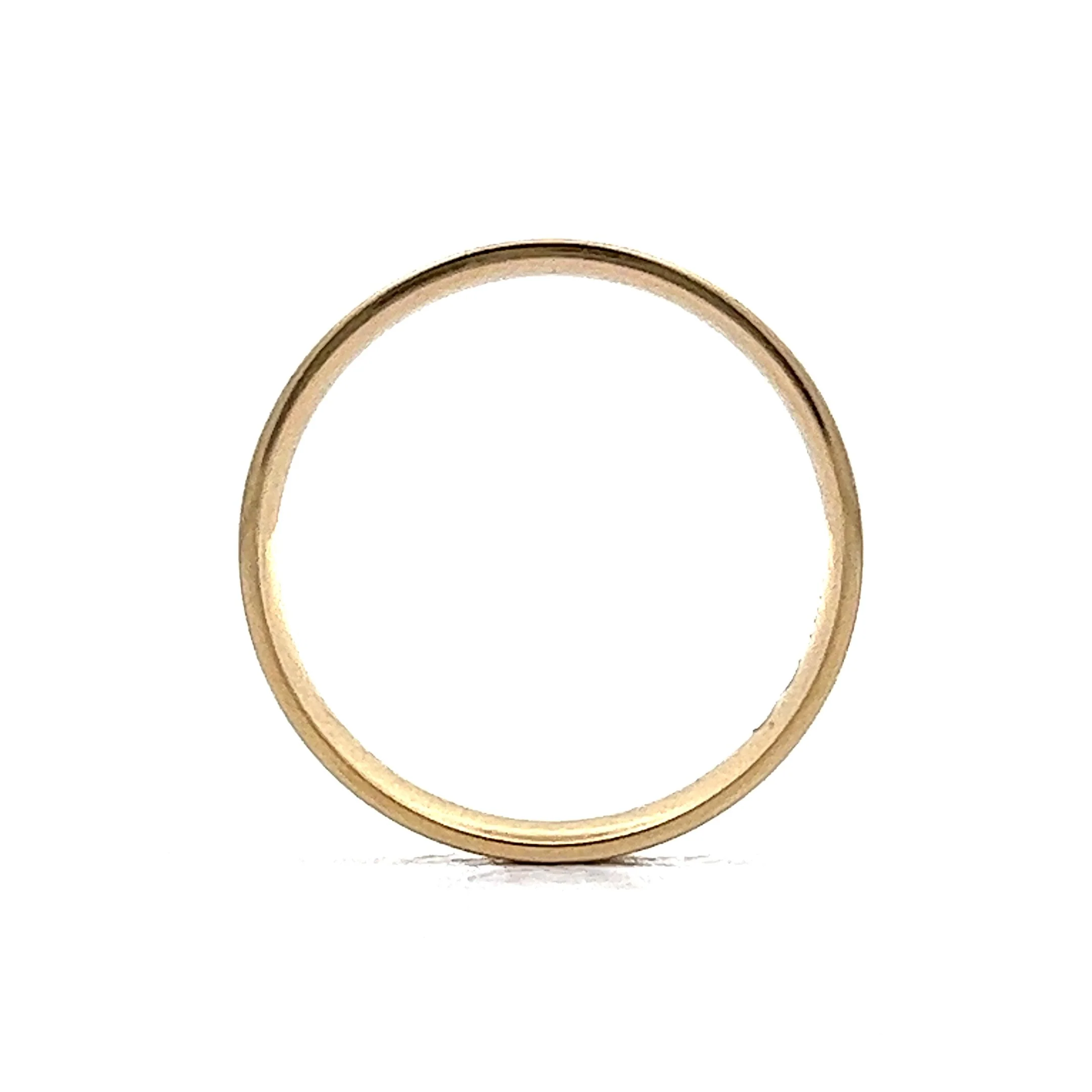 3mm Flat Edge Stacking Wedding Band in 18k Yellow Gold - Image 4
