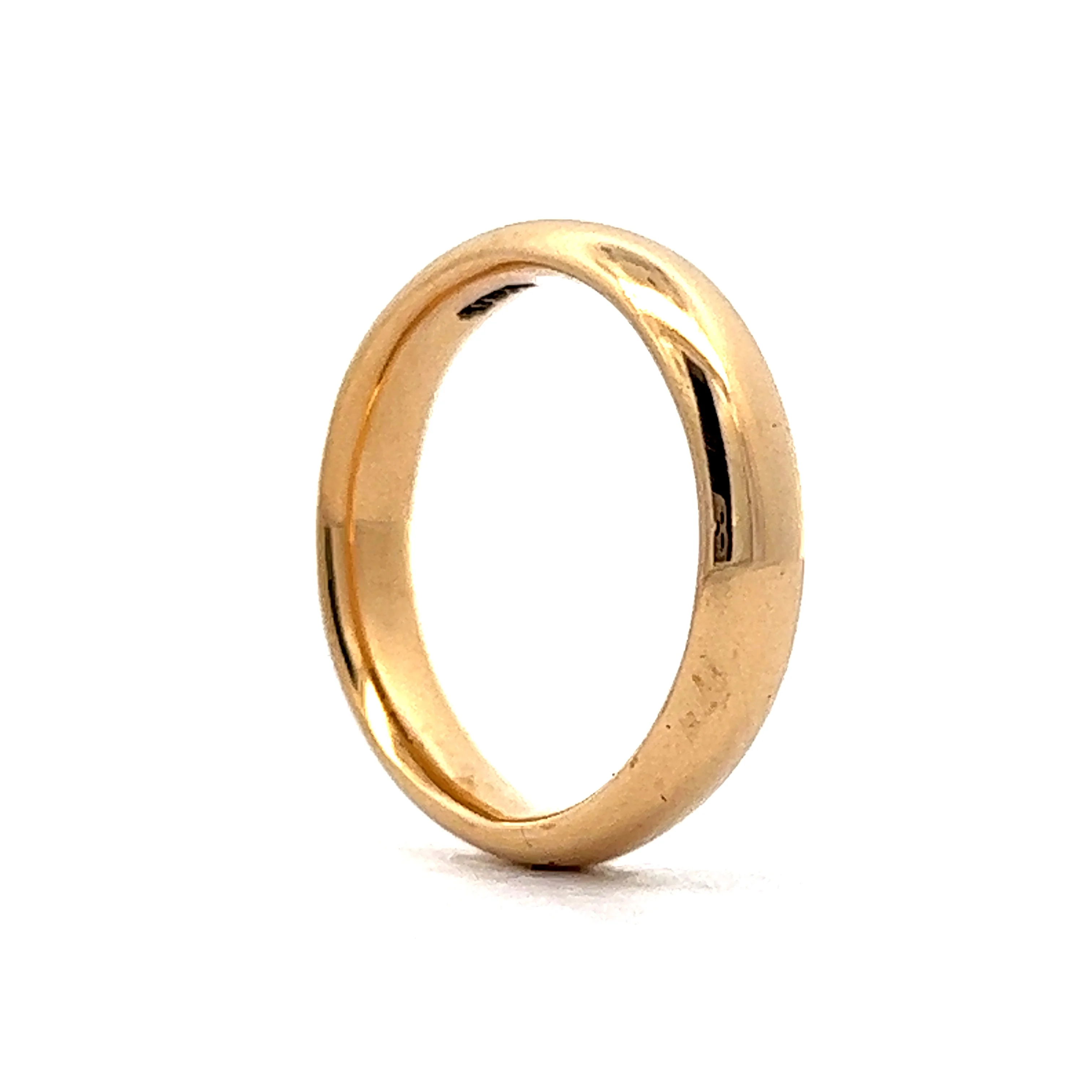 Men's 4mm Comfort Fit Wedding Band in 18k Yellow Gold - Image 5