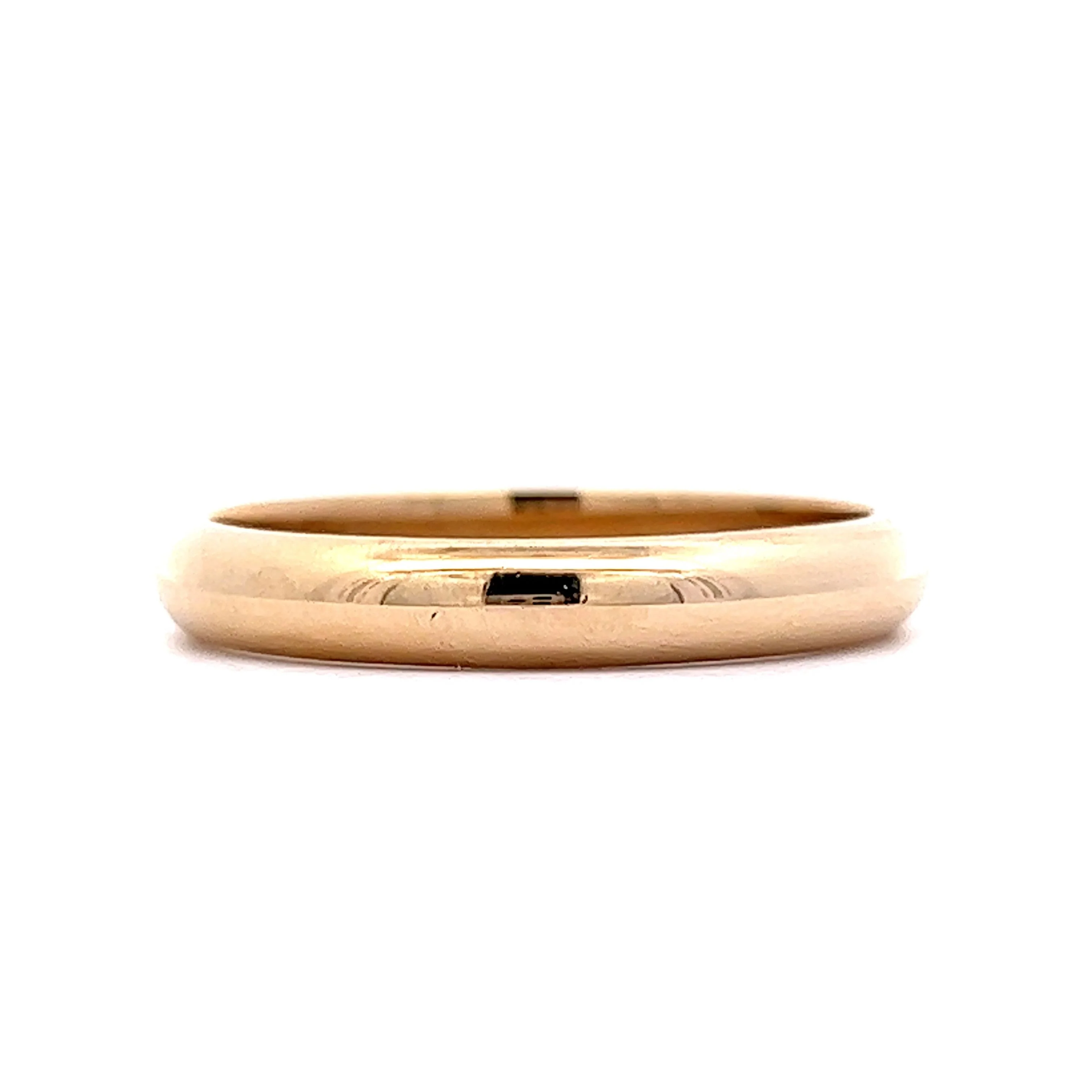 Men's 4mm Comfort Fit Wedding Band in 14k Yellow Gold - Image 3