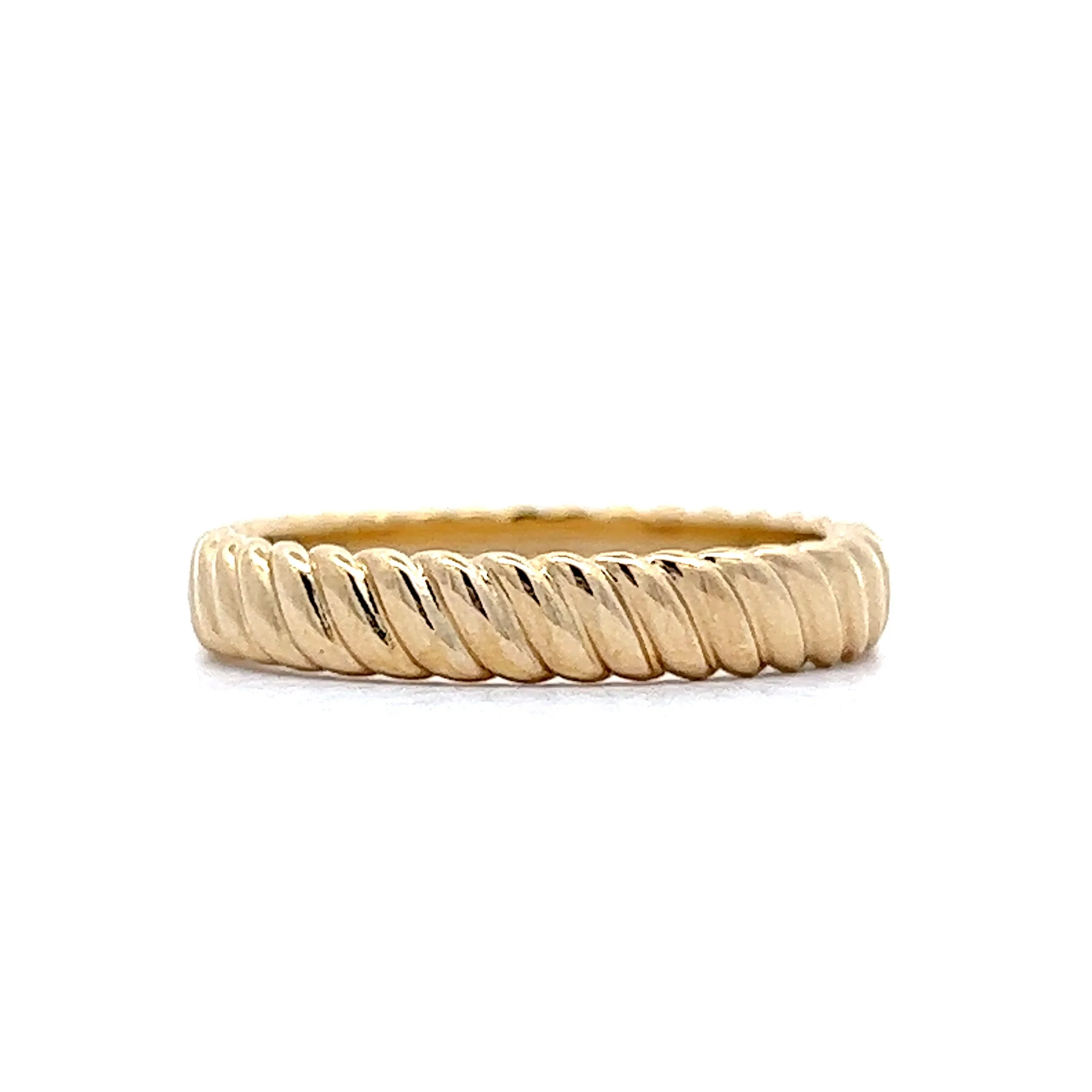 Twisted Rope Eternity Band in 14k Yellow Gold - Image 3