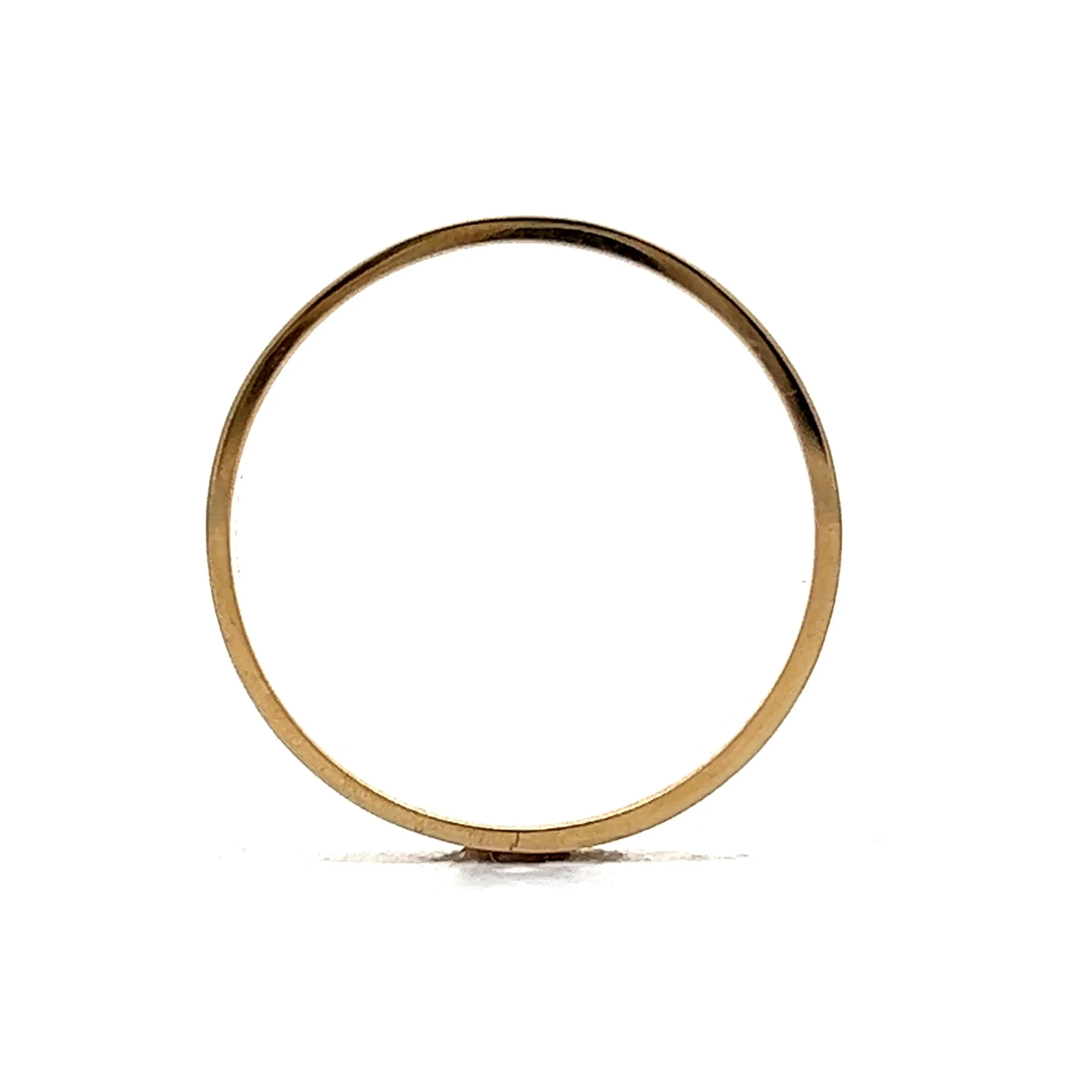 Minimalist Wide Wedding Band in 14k Yellow Gold - Image 4