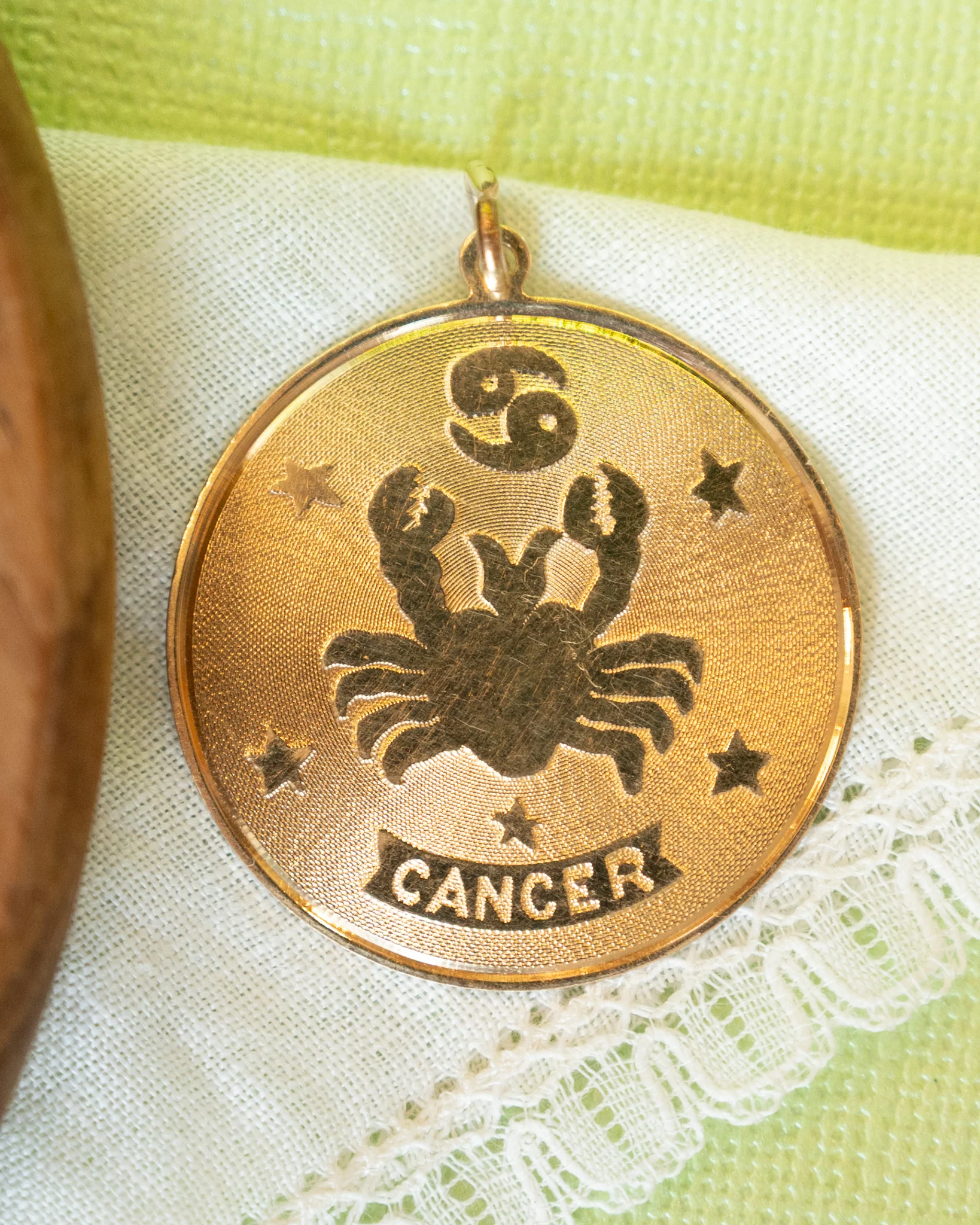 Zodiac Cancer Pendant in 14k Yellow Gold - Image 3