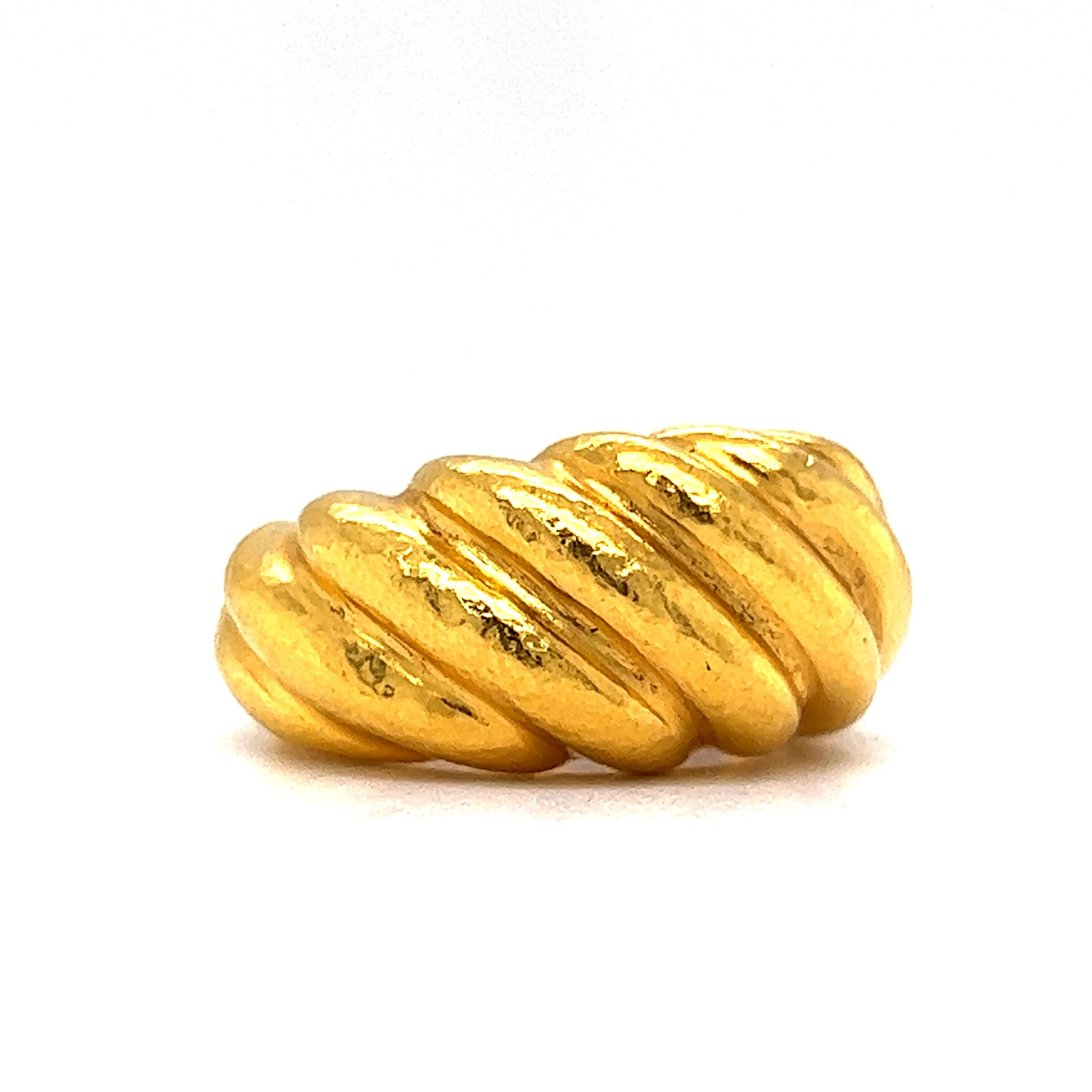 Zolotas Croissant Cocktail Ring in 22k Yellow Gold - Image 3
